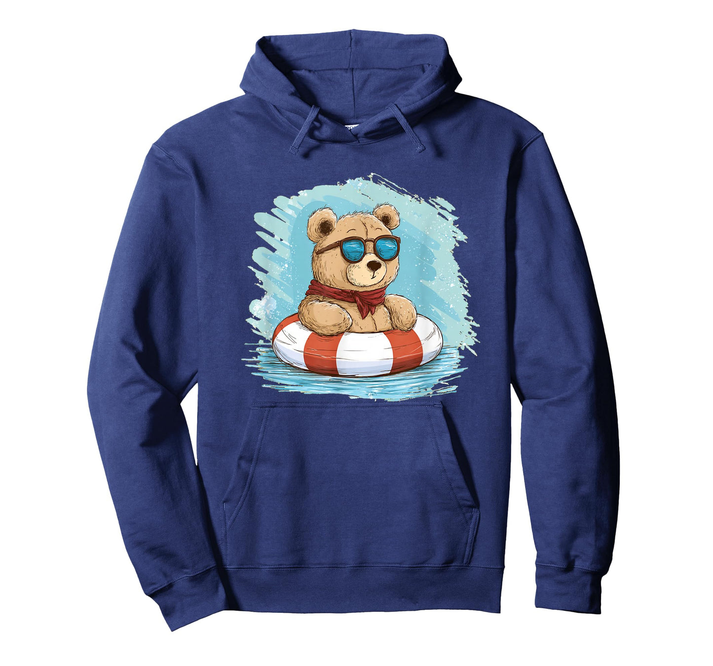 Cute Teddy Bear with Bold Shades and Pool Ring Costume T-Shirt