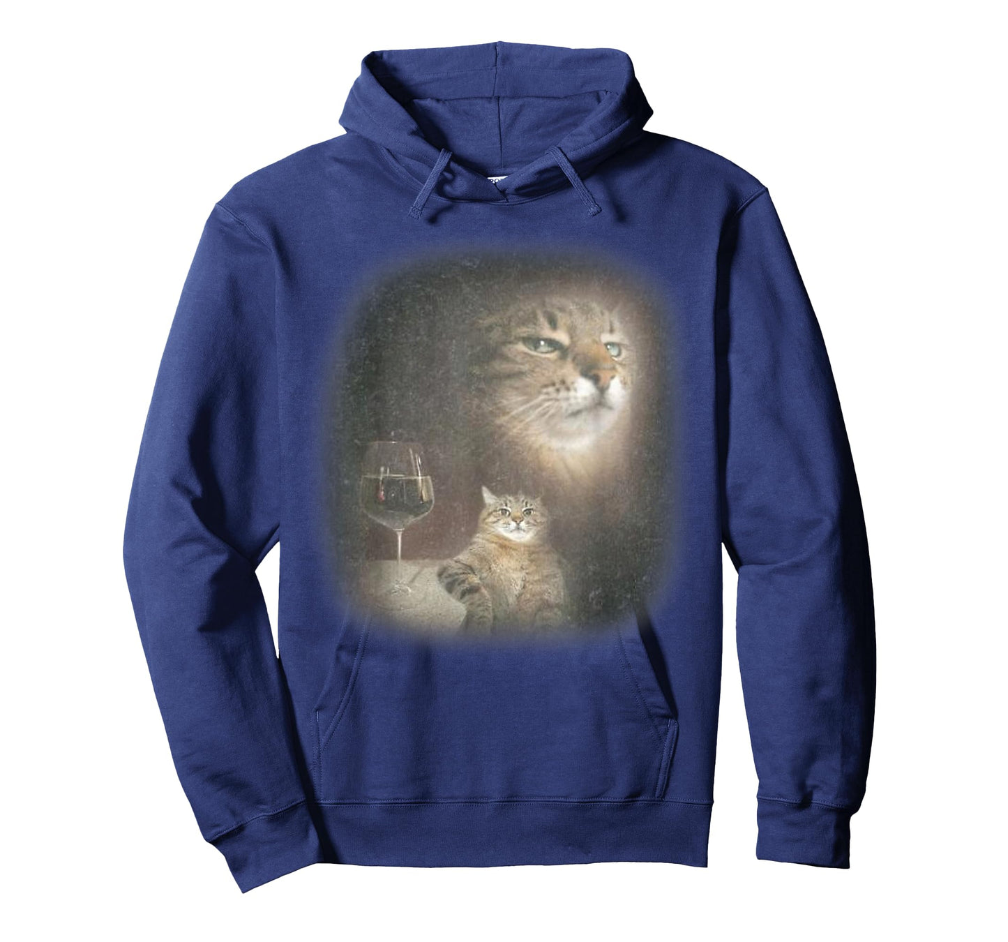 Retro Funny Vintage Cat Portrait Meme Cringe T-Shirt