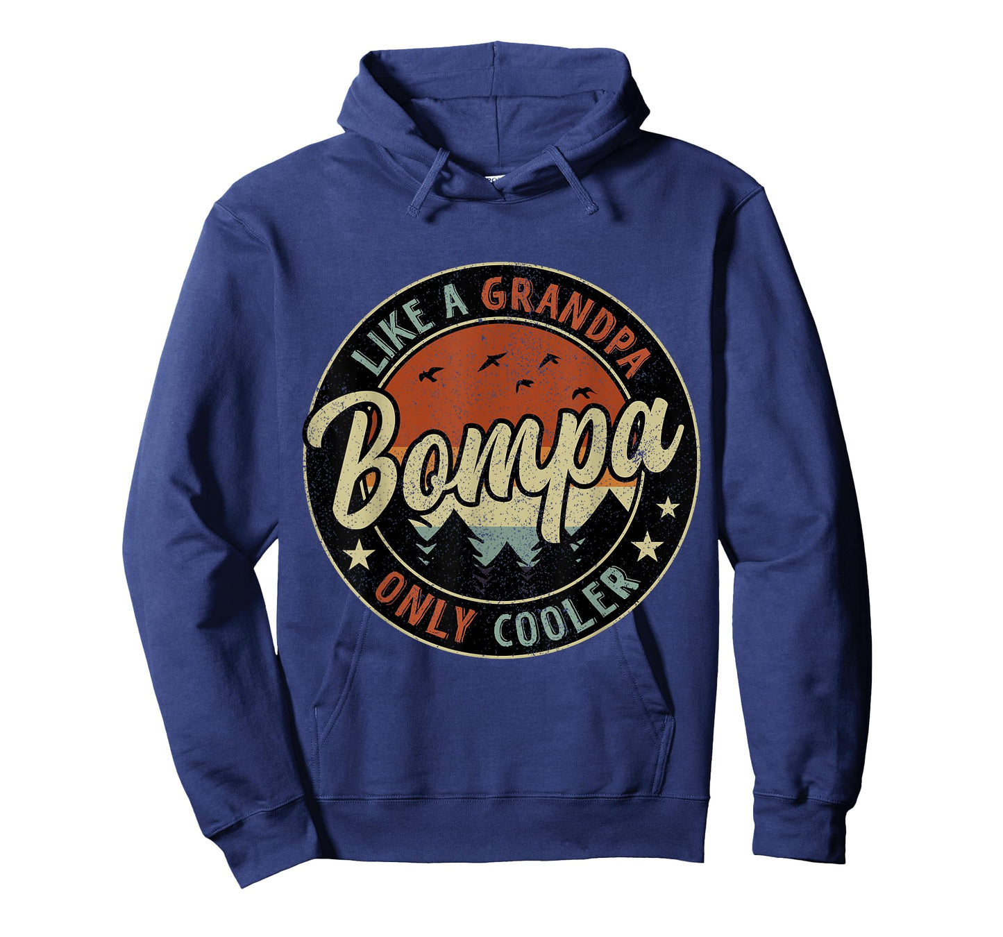 Bompa Like A Grandpa Only Cooler Vintage Retro Father's Day T-Shirt