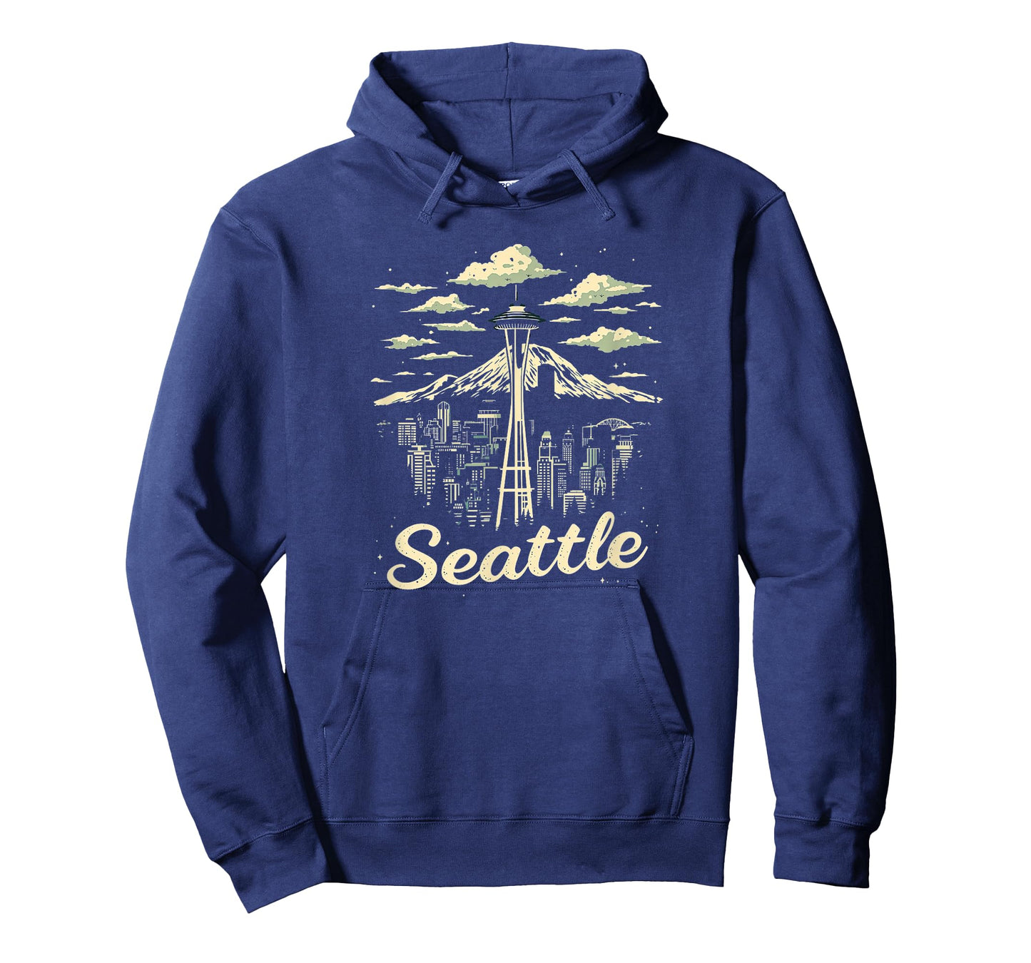 Seattle Skyline Vintage Seattle Washington Cityscape T-Shirt