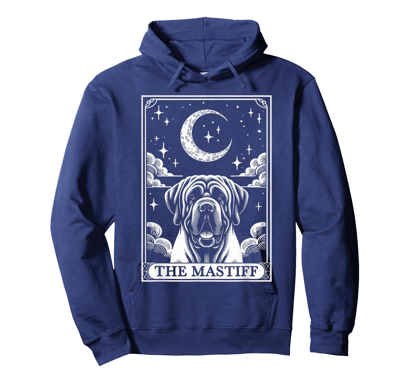 Tarot Card Vintage Crescent Moon English Mastiff Dog Mom T-Shirt