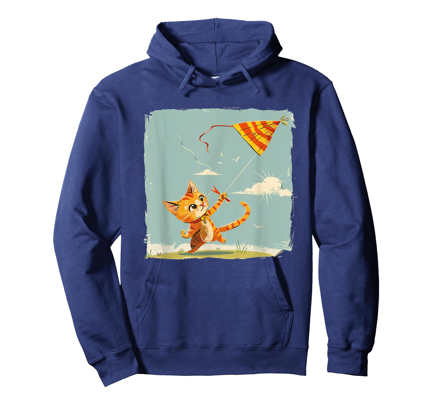 Joyful Cat Flies Kites Statement for a Fun Sky T-Shirt