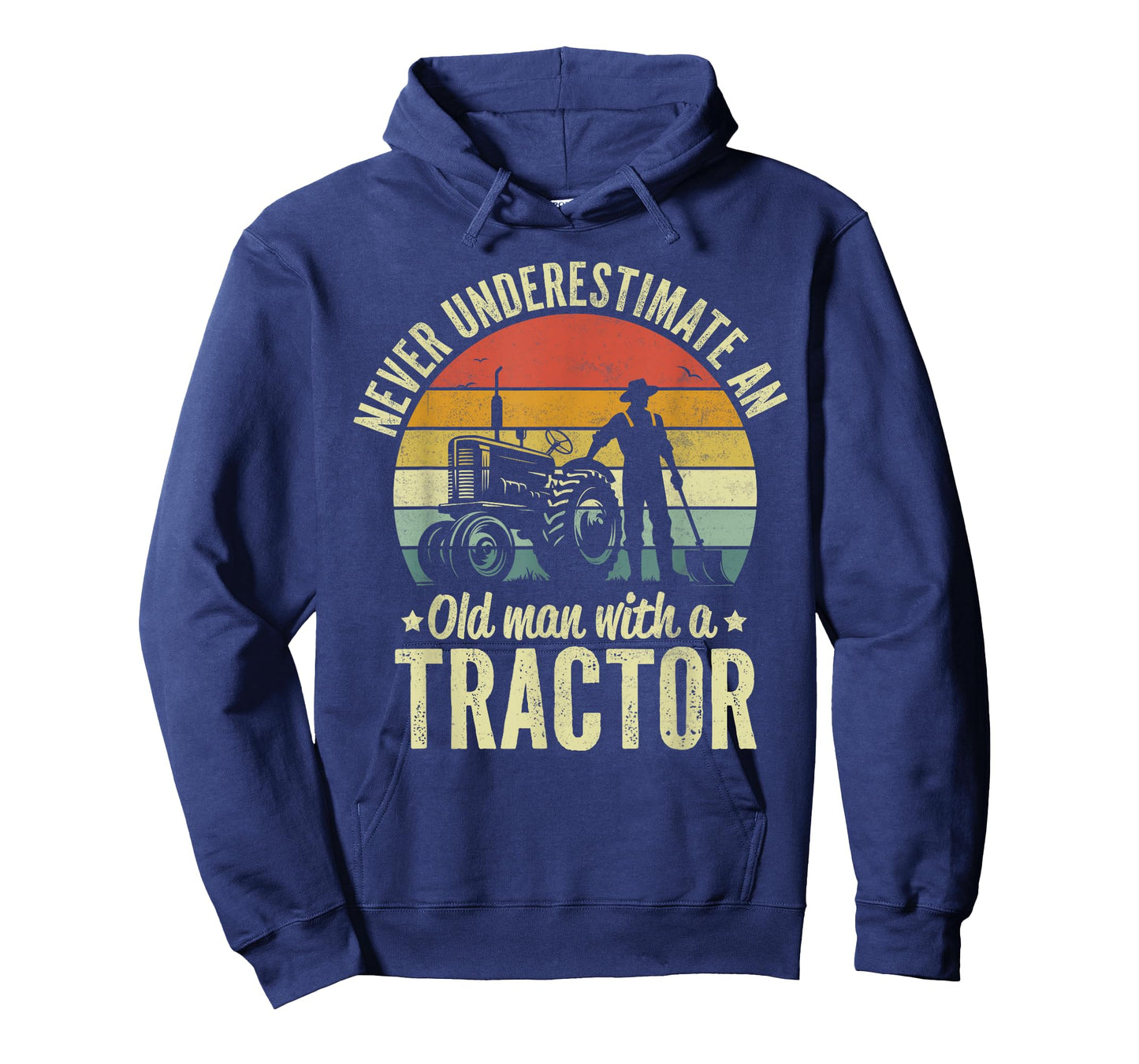 Farmer Never Underestimate An Old Man With A Tractor Farming T-Shirt