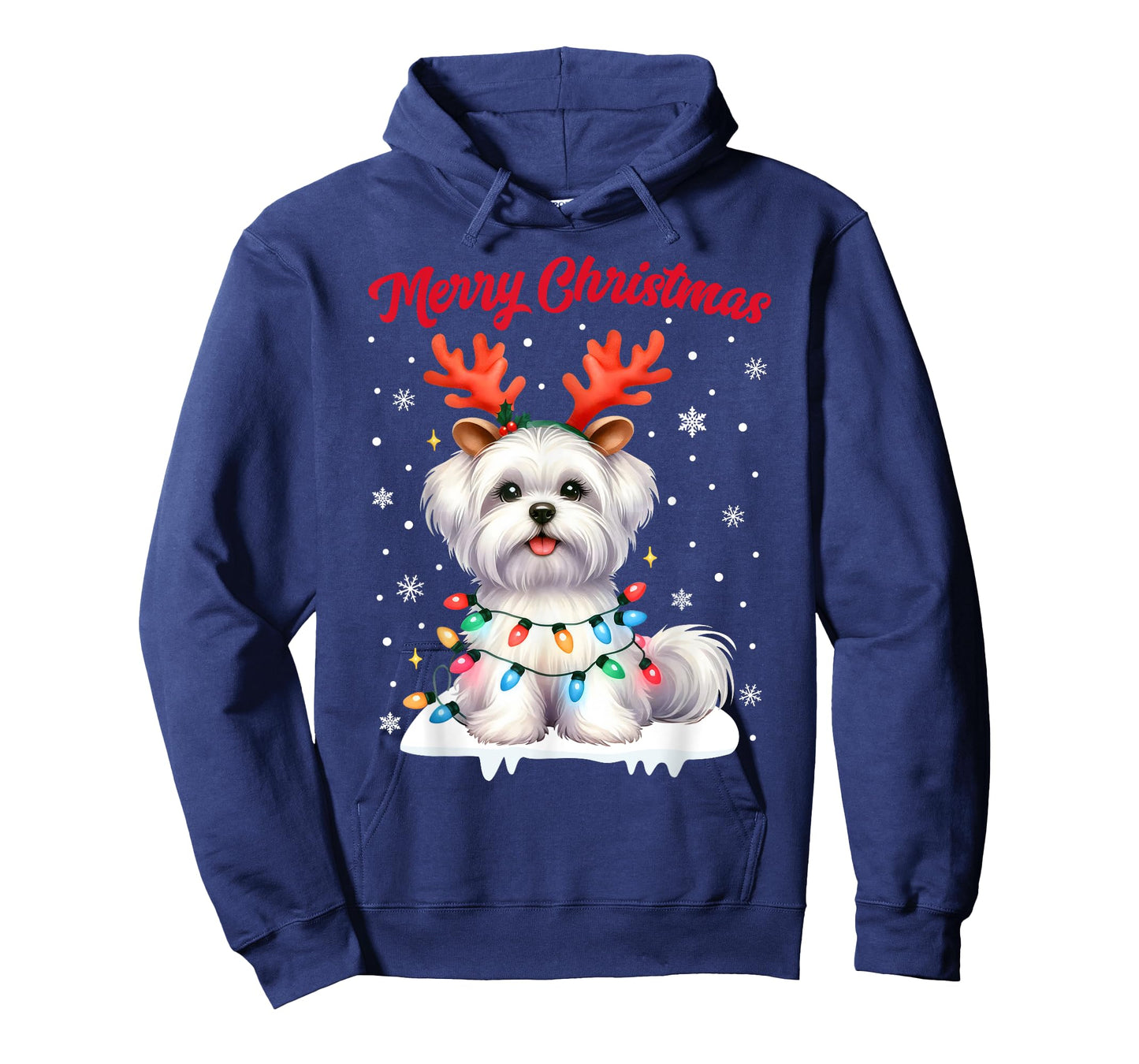 Christmas Pajamas Men Women Kids Maltese Dog Christmas T-Shirt