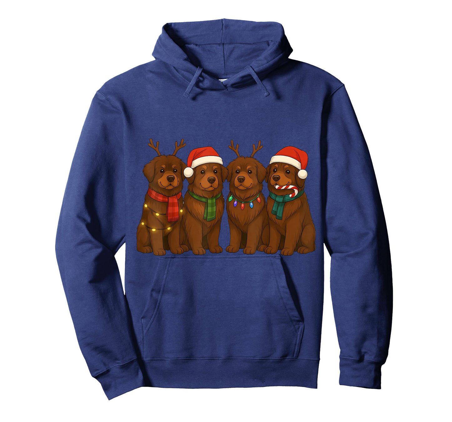 Newfoundland Santa Hat Tee Dog Merry Christmas T-Shirt