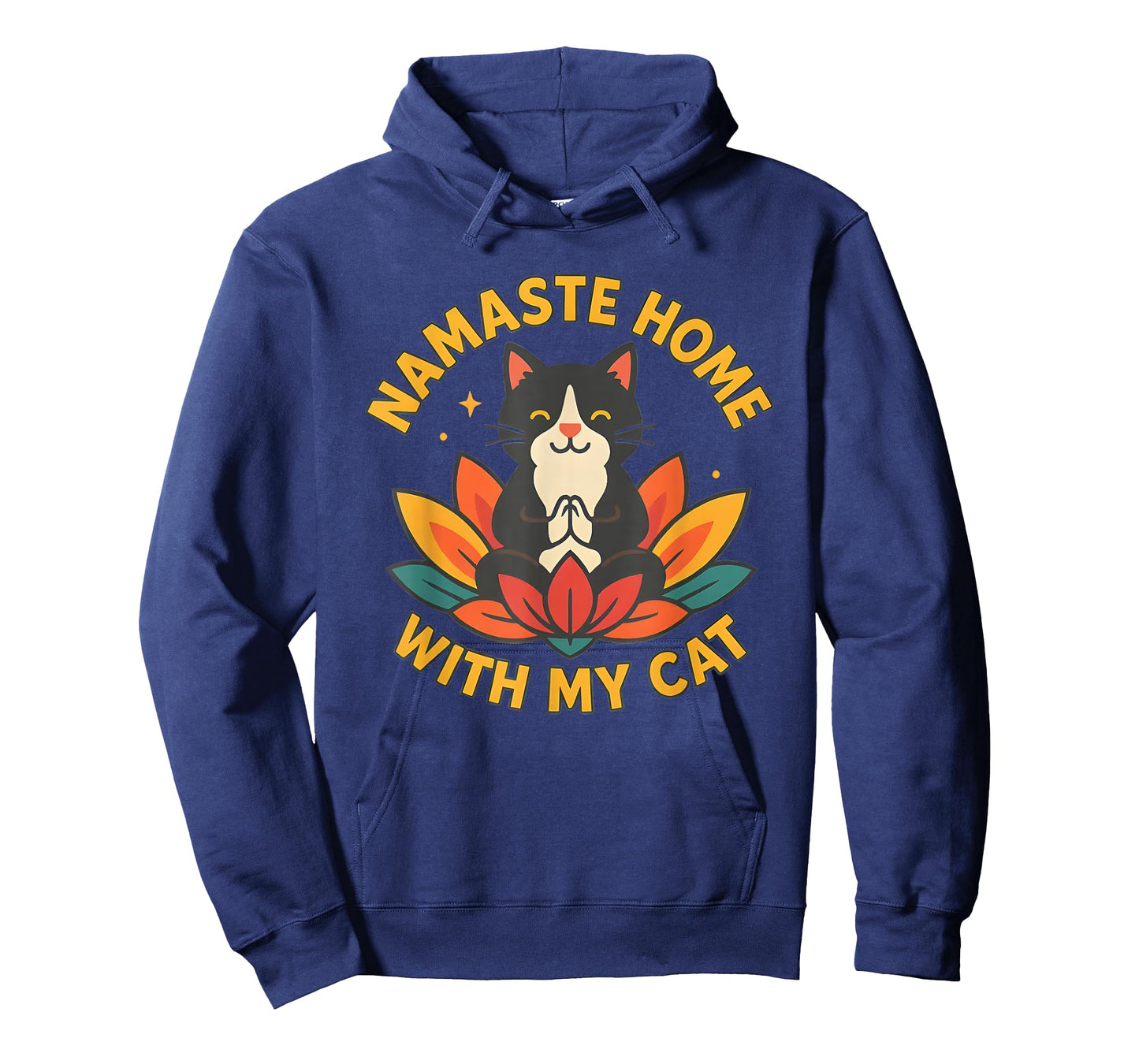 Namaste Home with My Cat Cute Yoga Meditation Cat Lover T-Shirt