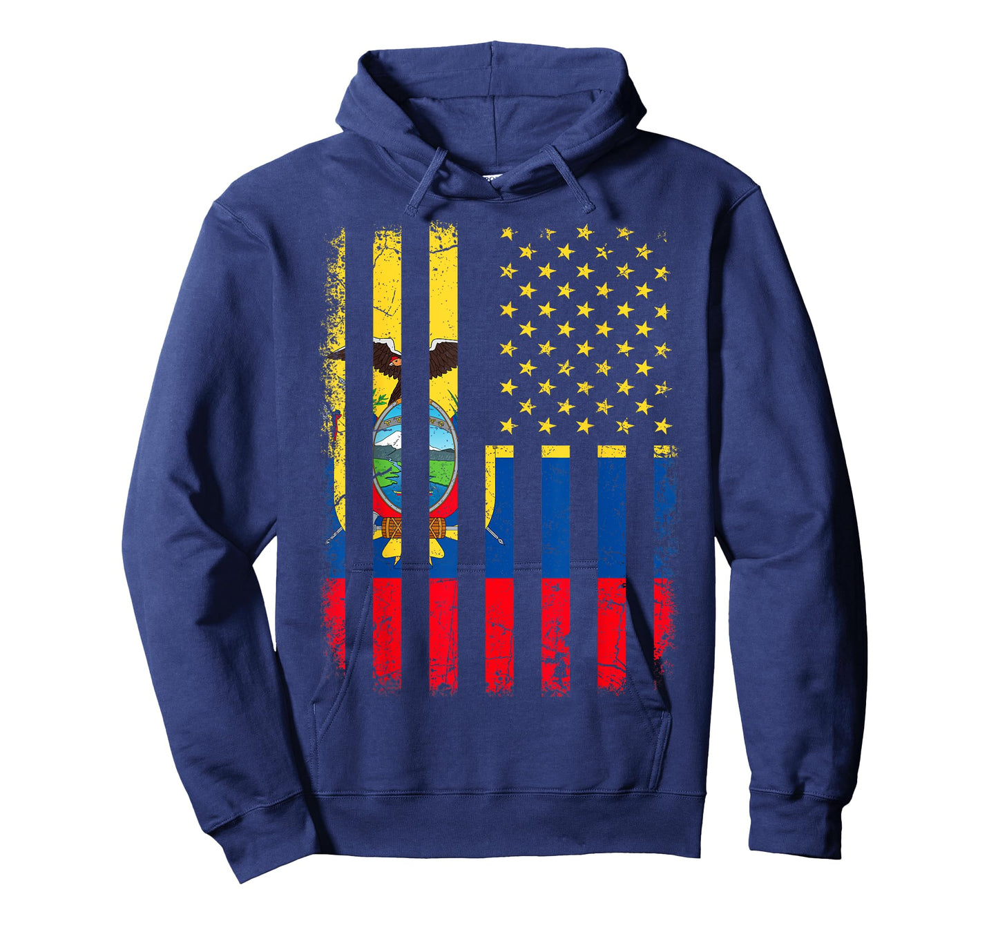 Ecuadorian American Flag Ecuadorian Roots Ecuador America T-Shirt