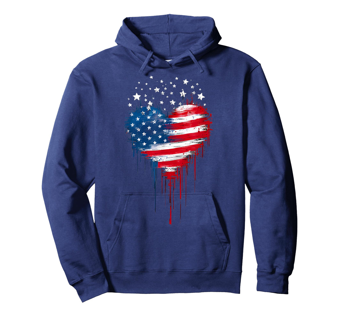 USA Flag Patriotic American Heart Armed Forces 4th of July T-Shirt