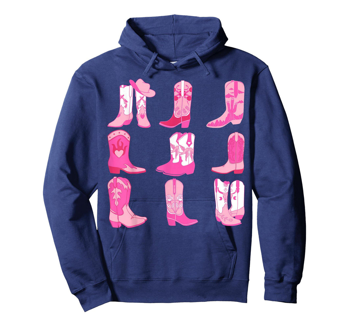 Western Country Rodeo Pink Cowboy Cowgirl Boots T-Shirt