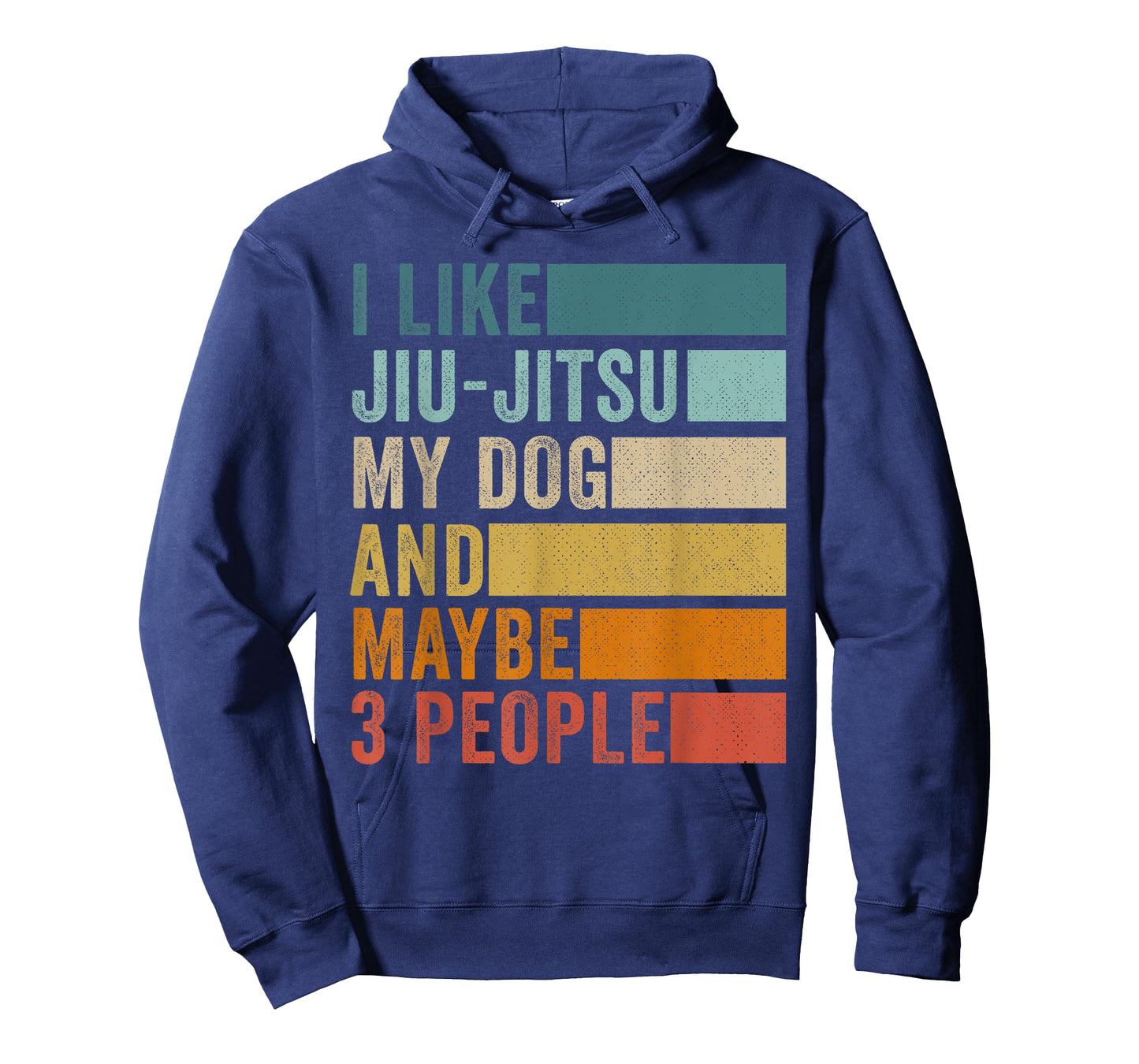 I Like Jiu-Jitsu My Dog And Maybe 3 People Vintage Retro T-Shirt
