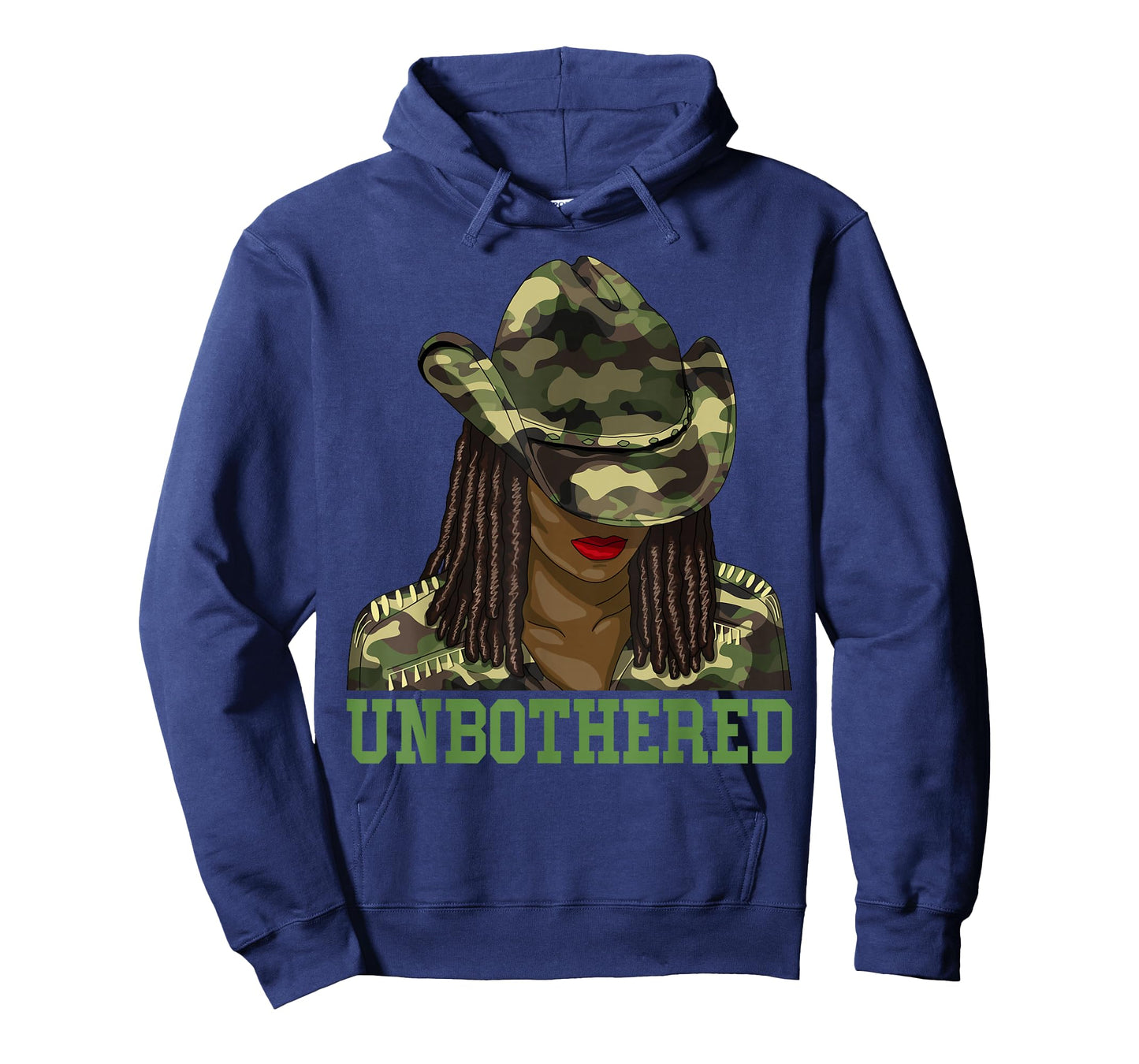 Unbothered Western Black Cowgirl Camouflage Black Women T-Shirt