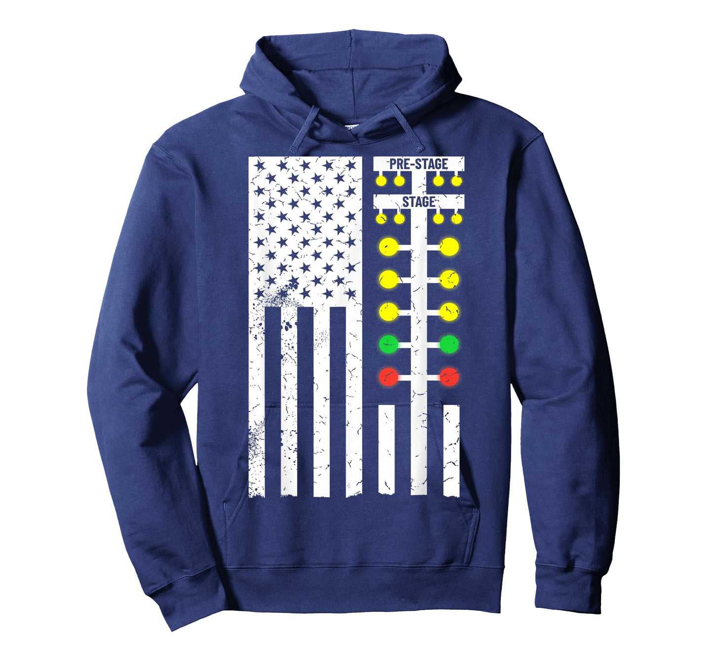Drag Racing Flag American Drag Race Track Strip Light Tree T-Shirt