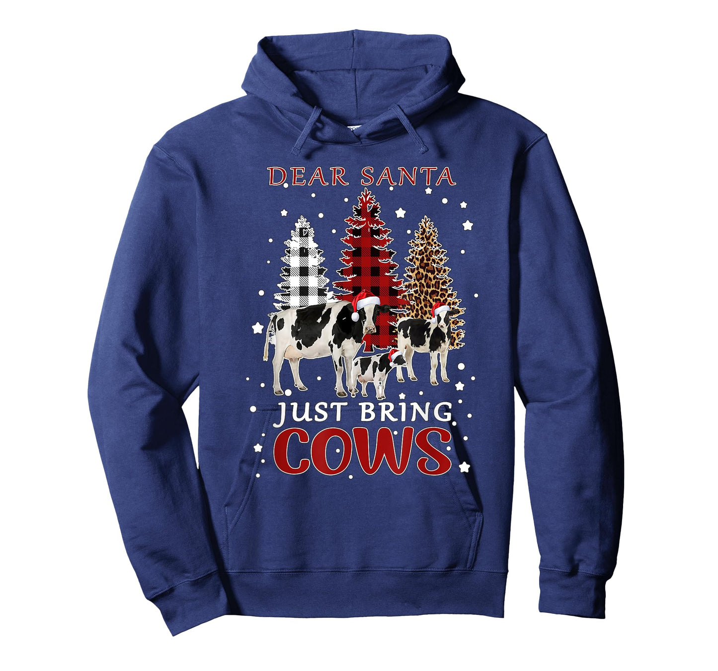 Dear Santa Just Bring Cows Christmas Buffalo Plaid Heifer T-Shirt