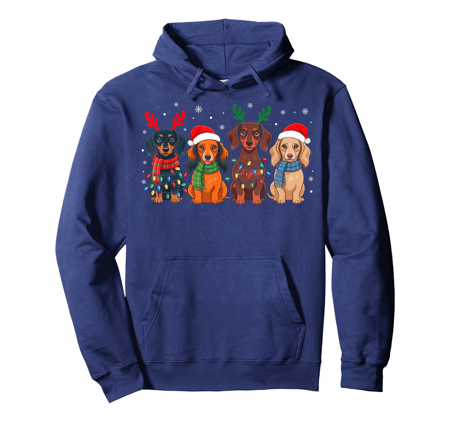 Dachshund Christmas Santa Reindeer Xmas Pajamas Dog Lover T-Shirt