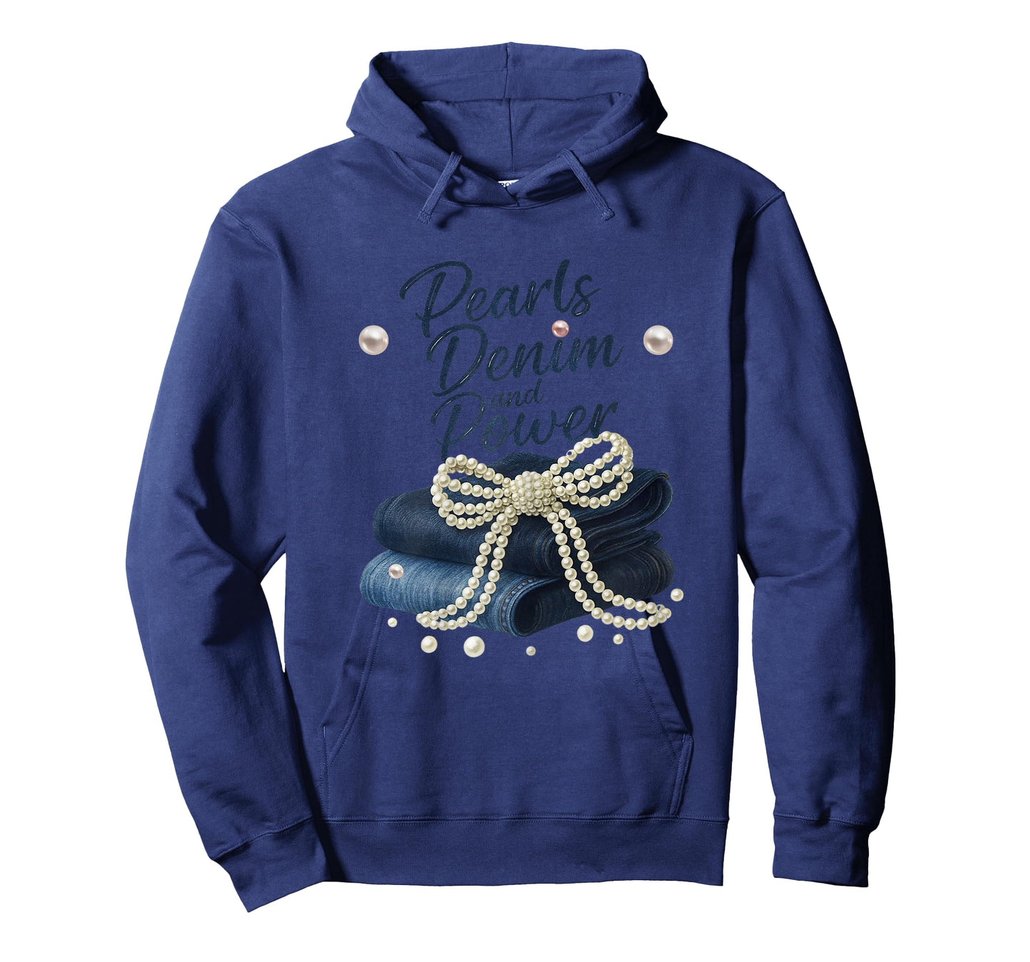 Pearls Denim and Power Coquette for Ladies Women Skinny Jean T-Shirt