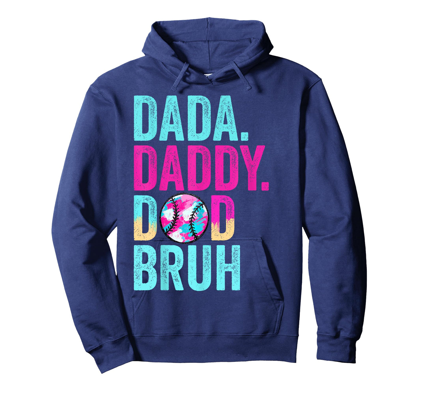 Dada Daddy Dad Bruh Baseball Drip Ice Cream Funny Dad Bruh T-Shirt