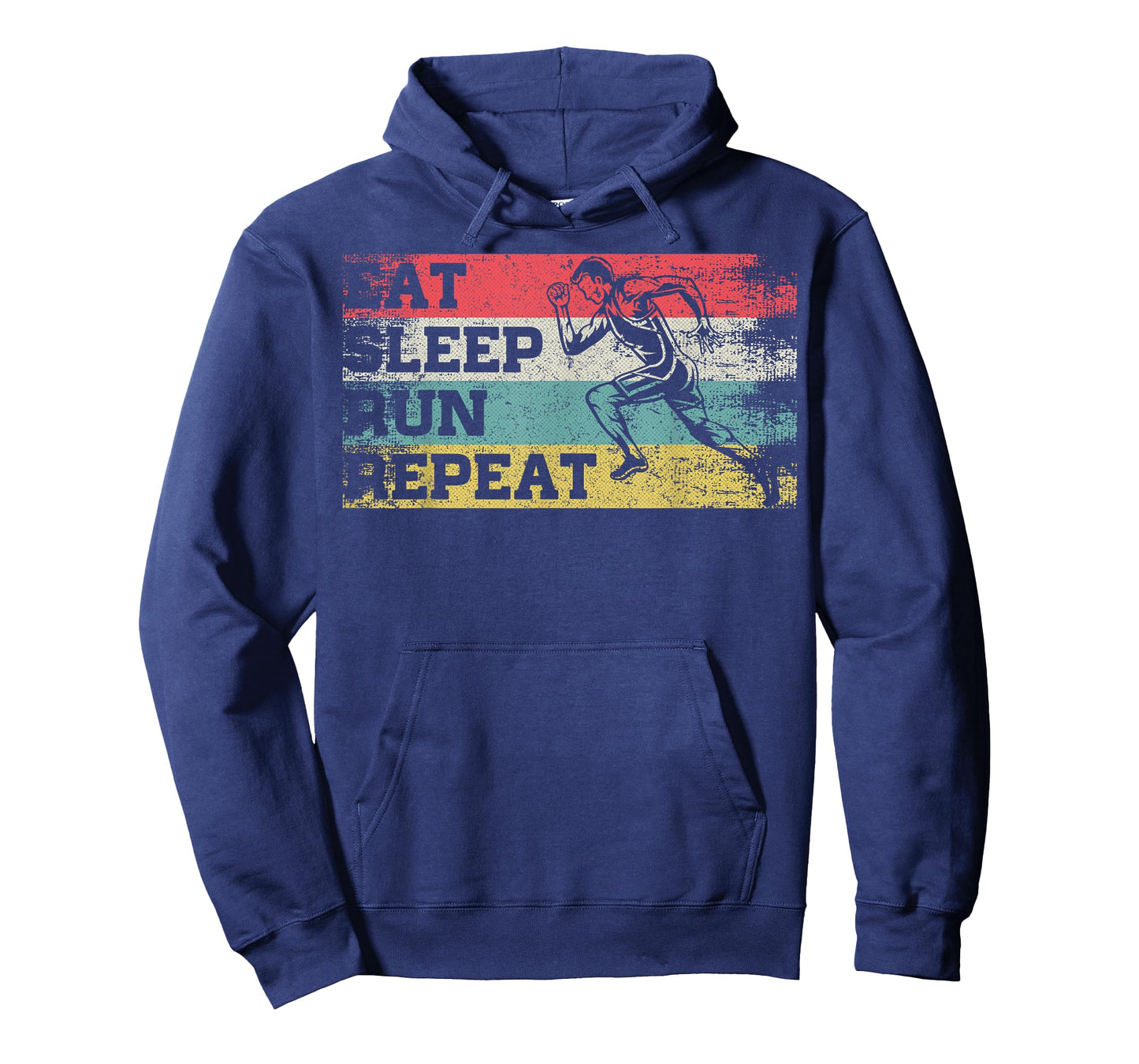 Vintage Retro Eat Sleep Run Repeat Funny Running Runner Gift T-Shirt