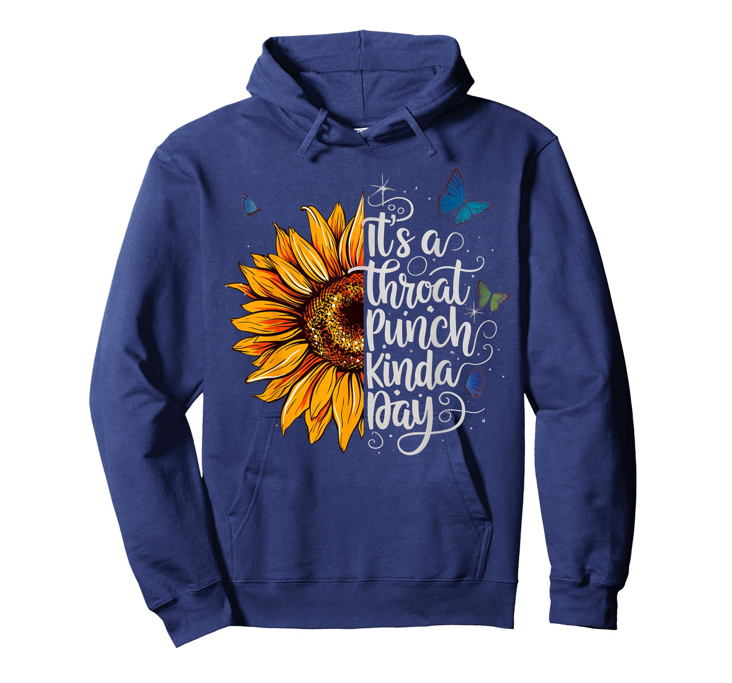 It's A Throat Punch Kinda Day Funny Quote Stylish Flowers T-Shirt