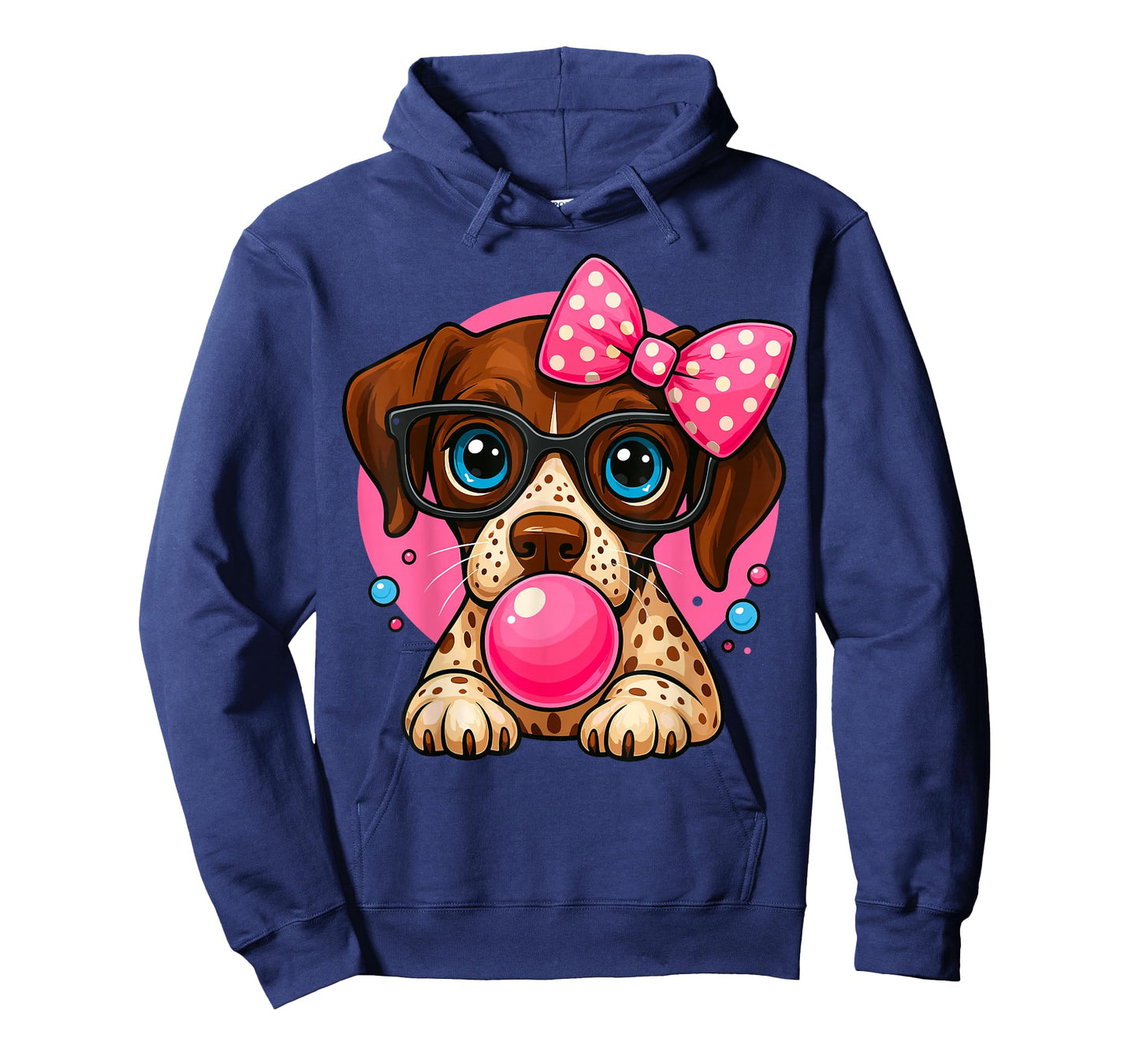 German Shorthaired Pointer with Bubblegum and Bow T-Shirt