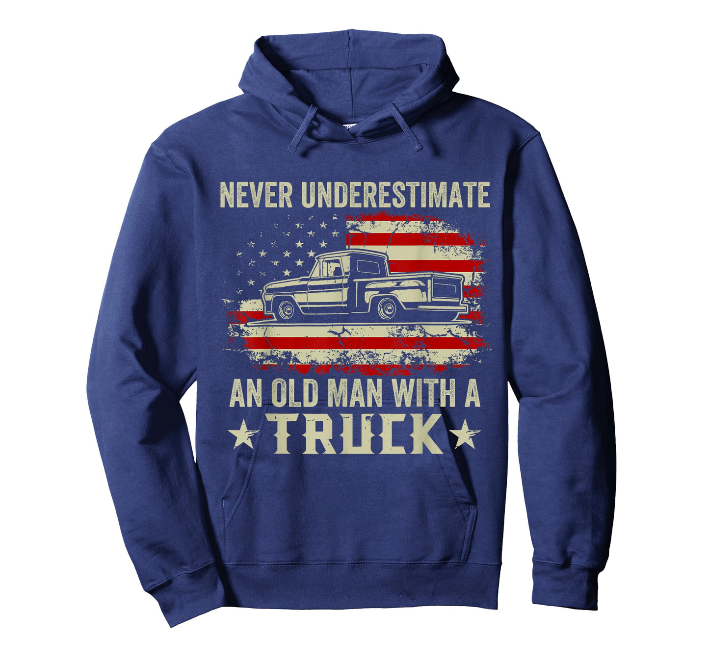 Vintage Retro Never Underestimate An Old Man With A Truck T-Shirt