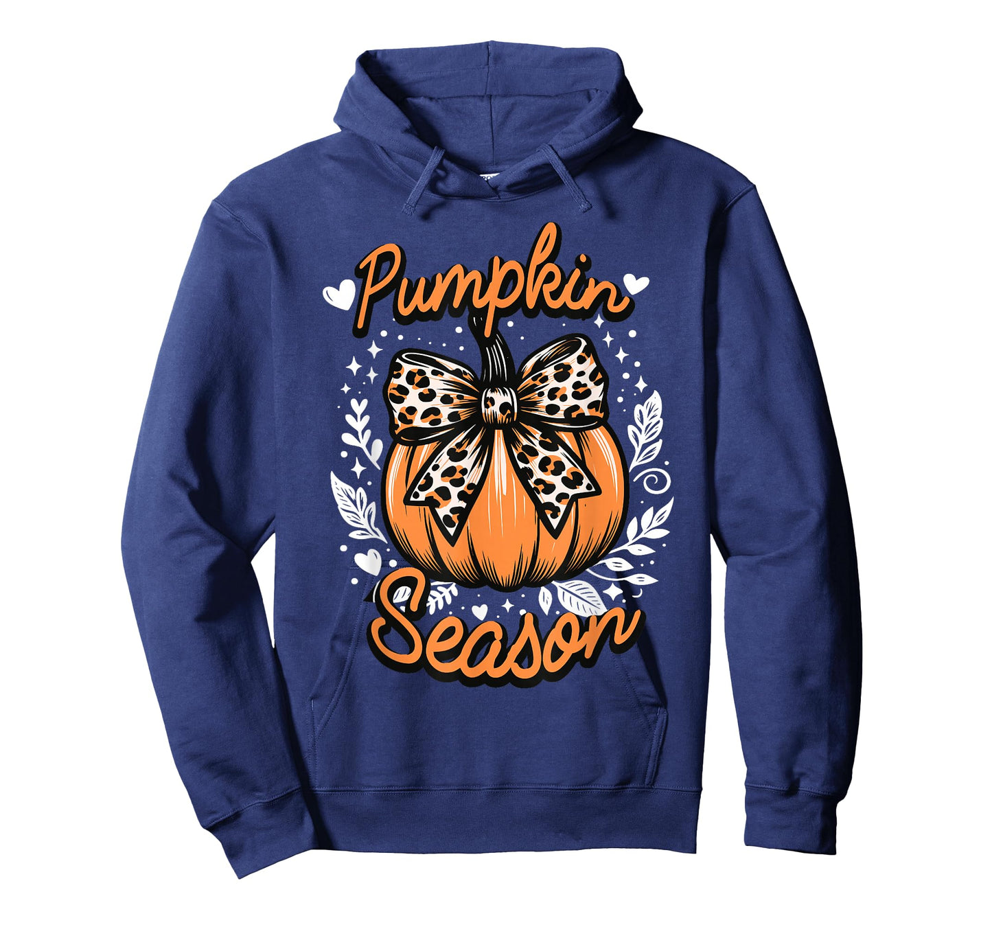 Coquette Bow Pumpkin Season Autumn Fall Leaves Thanksgiving T-Shirt