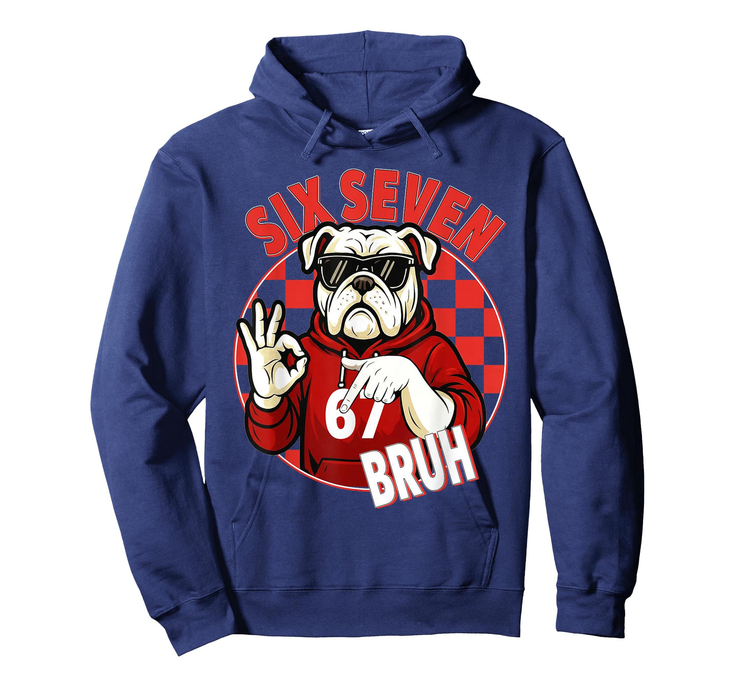 Retro Six Seven Bruh Bulldog Graphic Gift for Men Women Kids T-Shirt