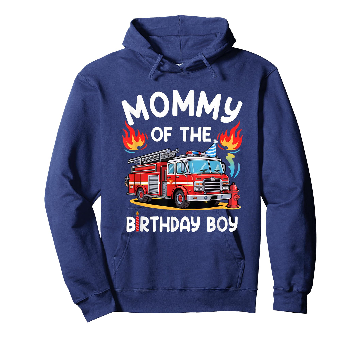 Mommy Of The Birthday Boy Fire Truck Firefighter 1St Party T-Shirt
