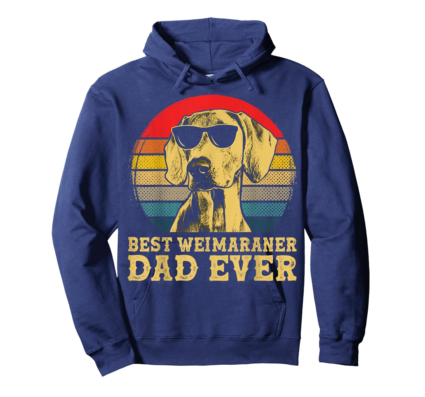 Best Weimaraner Dad Ever Dog Lovers Retro Vintage T-Shirt for Men Women Kids