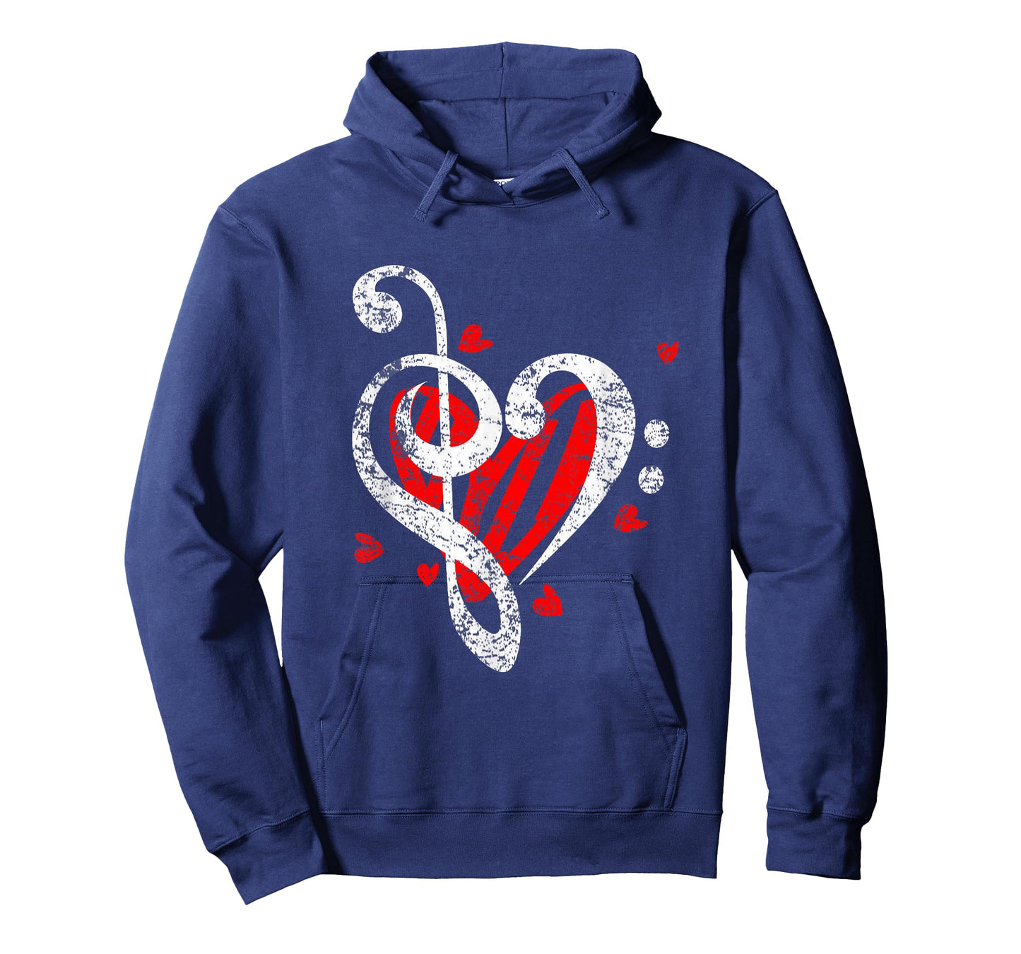 Bass Clef Treble Clef Heart Love Music T-Shirt