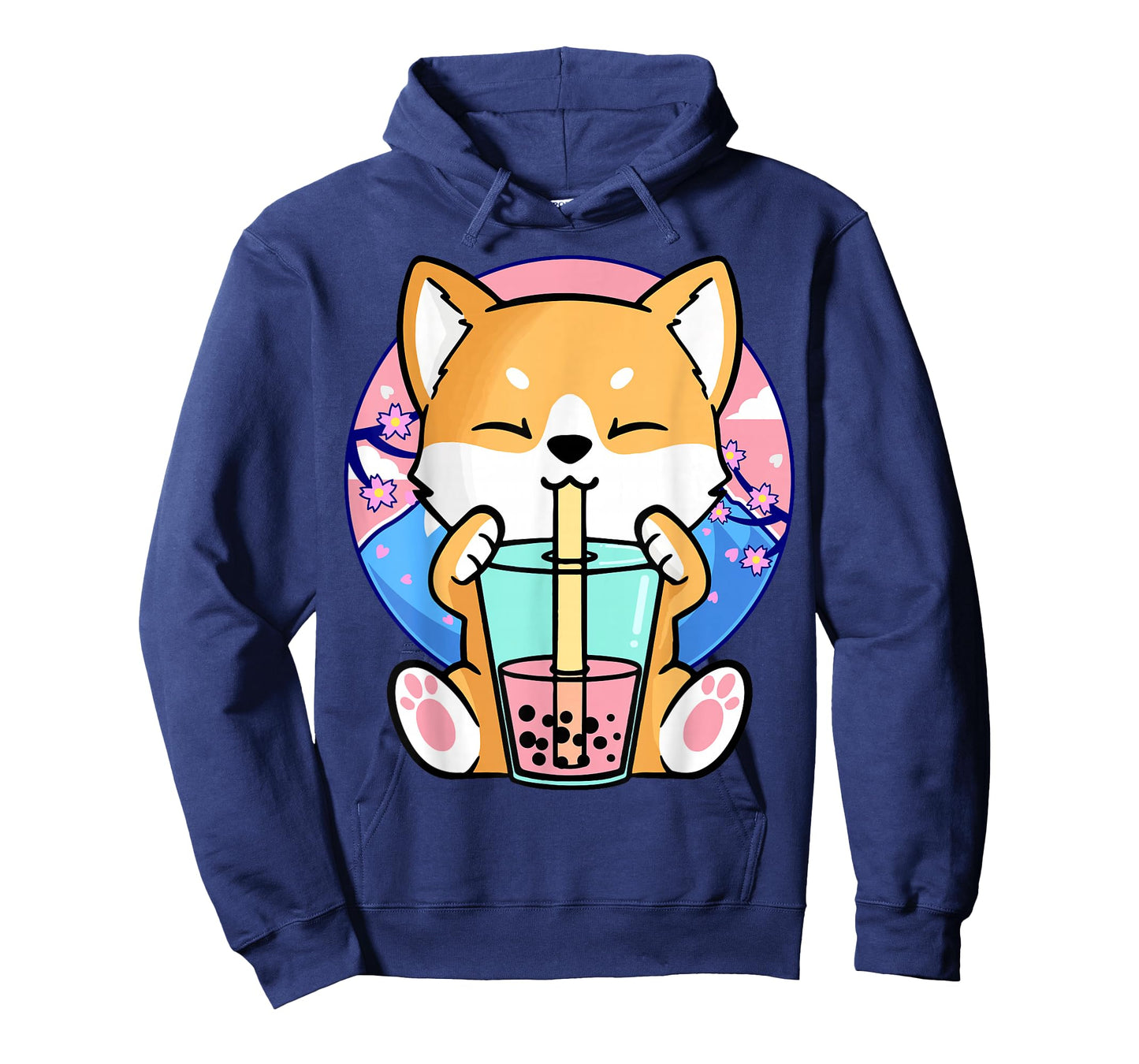 Kawaii Corgi Dog Bubble Tea Boba Anime Neko Japanese Kids T-Shirt Small