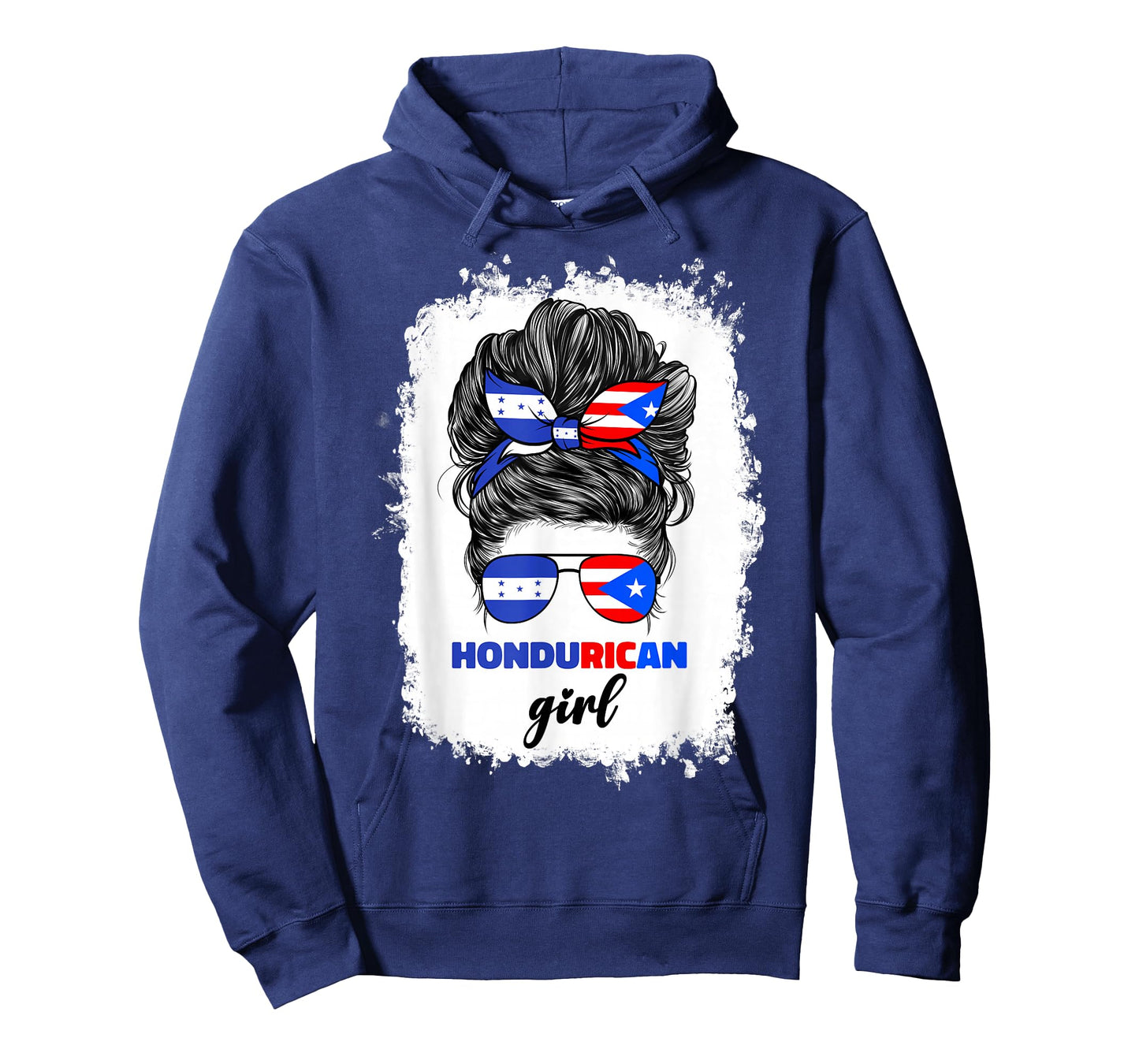 Half Honduran And Puerto Rican Rico Honduras Flag Girl Mix T-Shirt