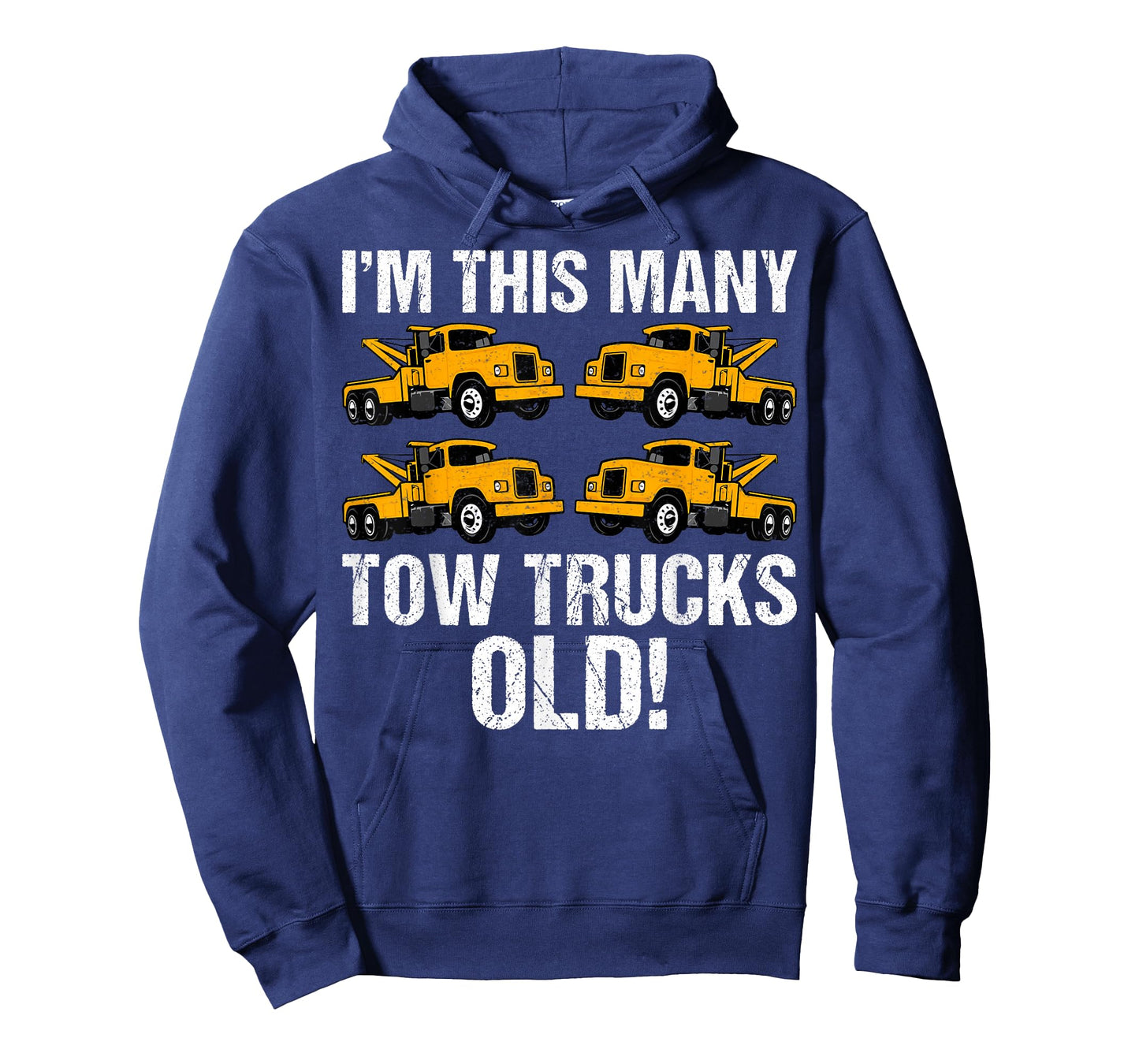 I'm This Many Tow Trucks Old Kids 4th Birthday T-Shirt