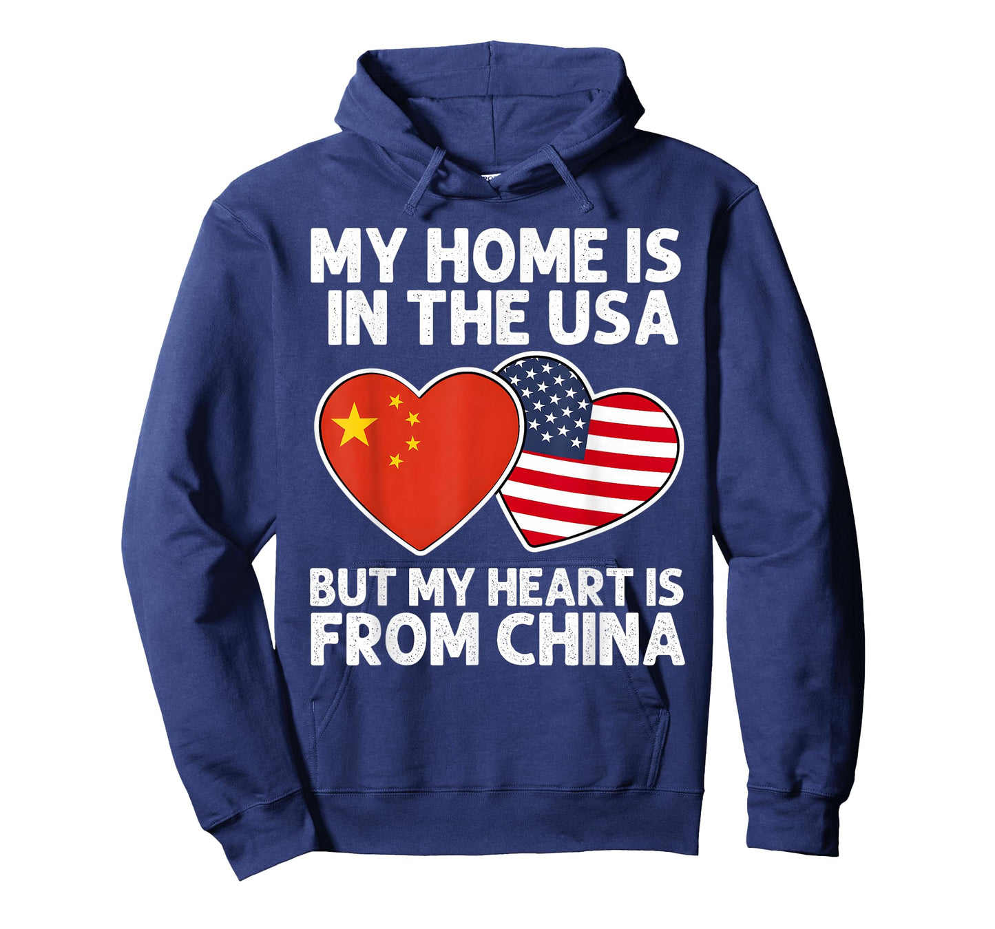 My Home USA My Heart China Chinese American Pride Flag T-Shirt
