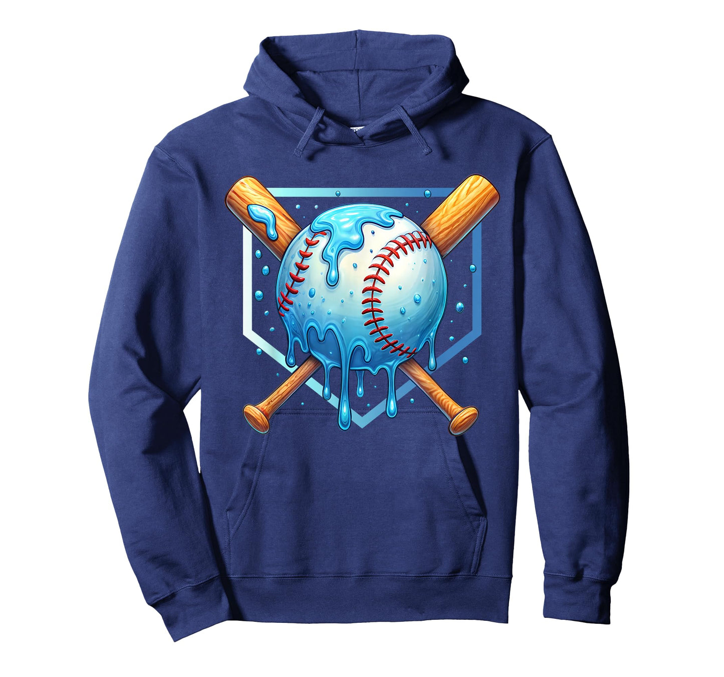 Baseball Dripping Ice Cream Drip Youth Boys Baseball T-Shirt