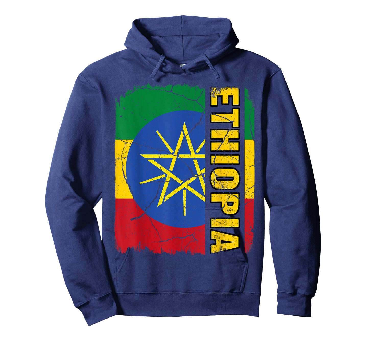 Vintage Ethiopian Flag Ethiopia Pride Roots Heritage Gift T-Shirt