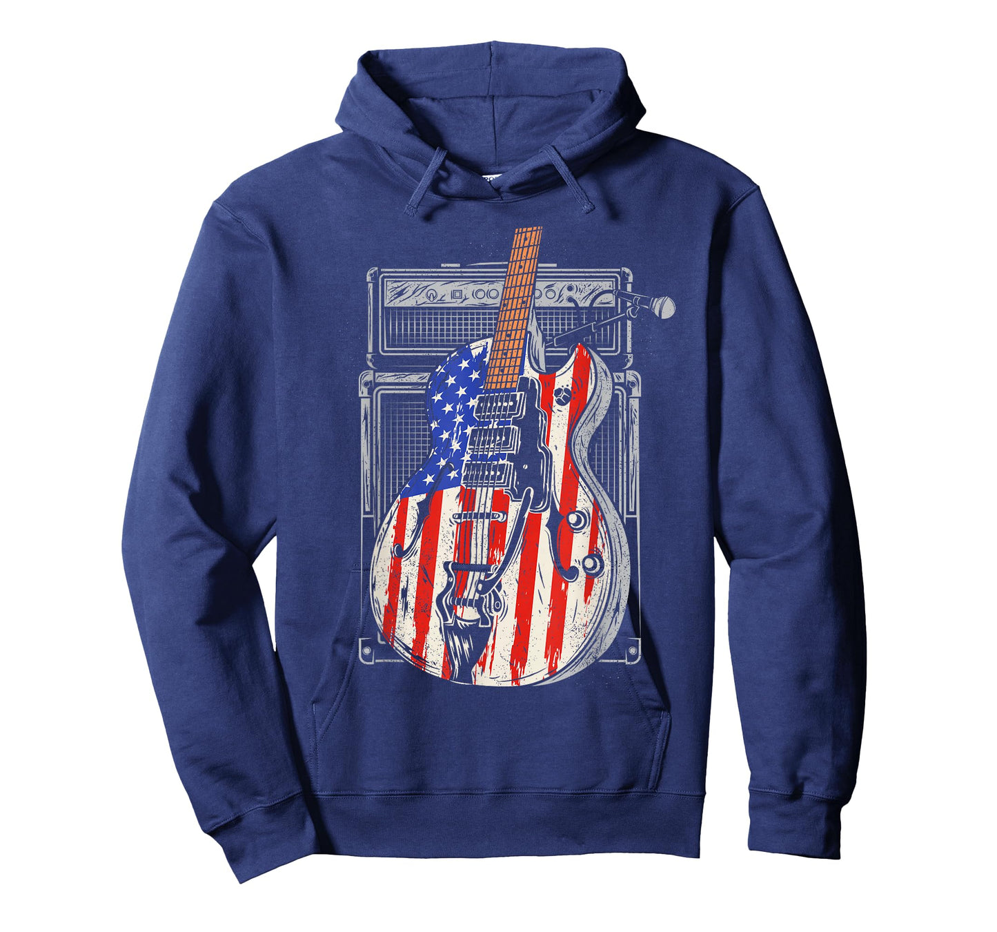 American Flag Guitar 4th of July Guitarist USA Country Music T-Shirt