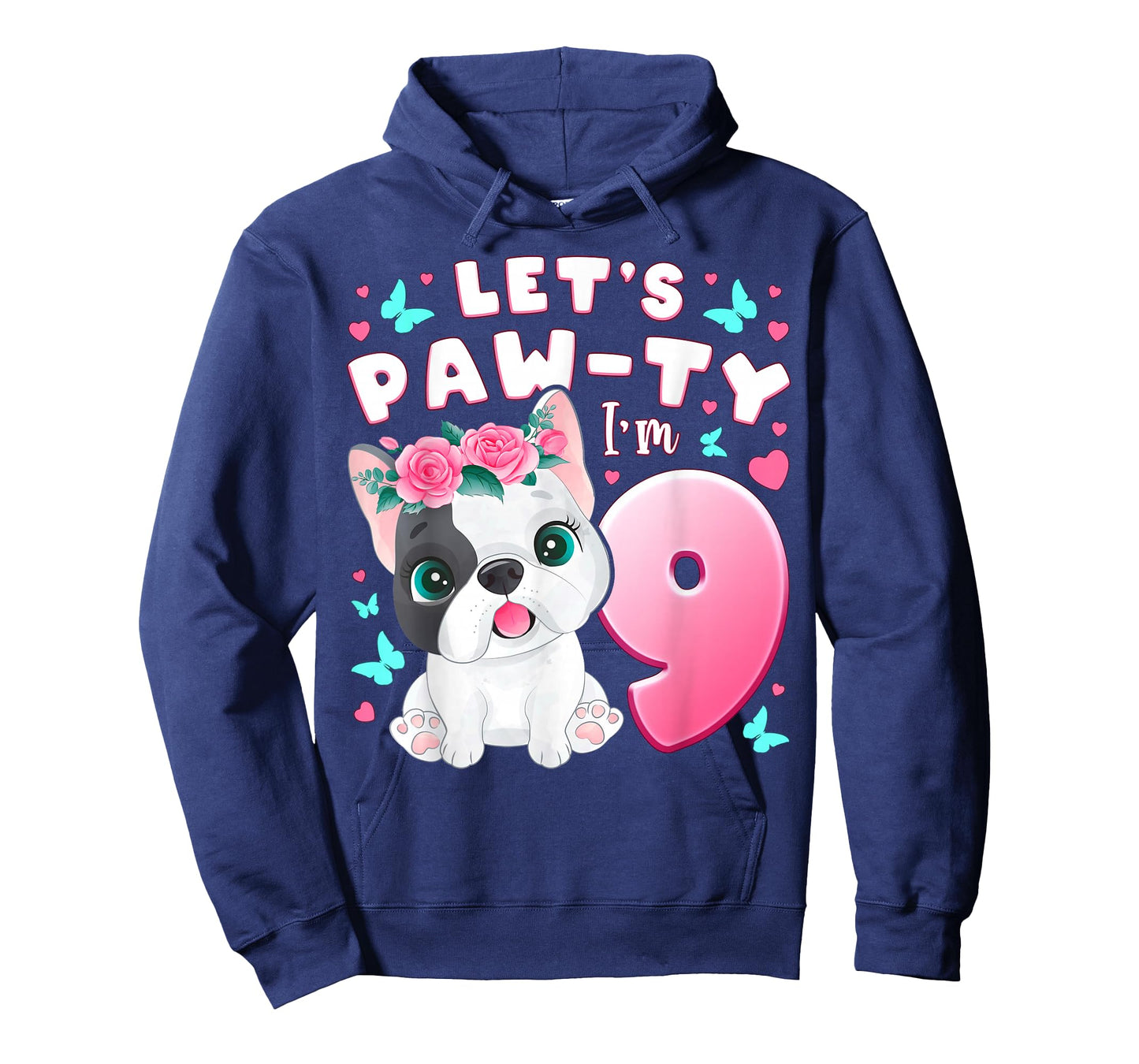 9th Birthday Girl 9 Years Dog Puppy Number 9 T-Shirt