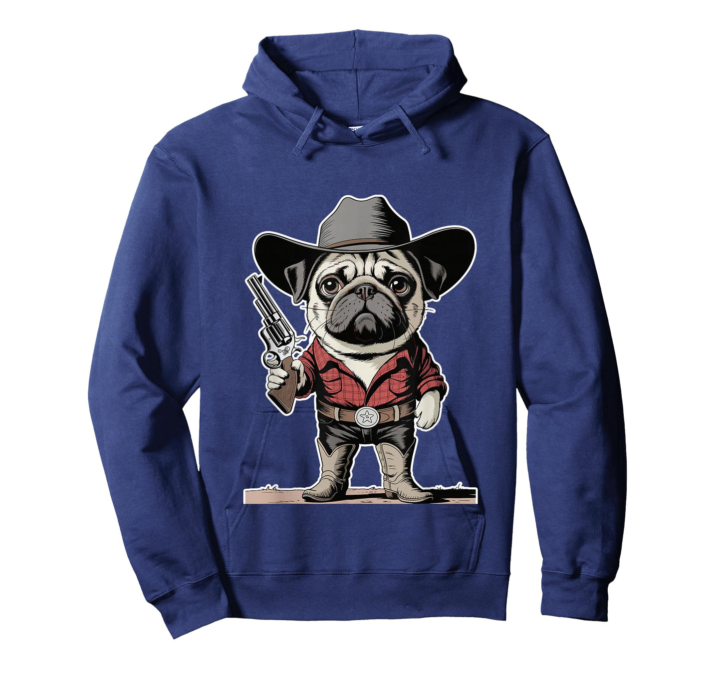 Cowboy Pug Dog Funny Western Dog Lover T-Shirt