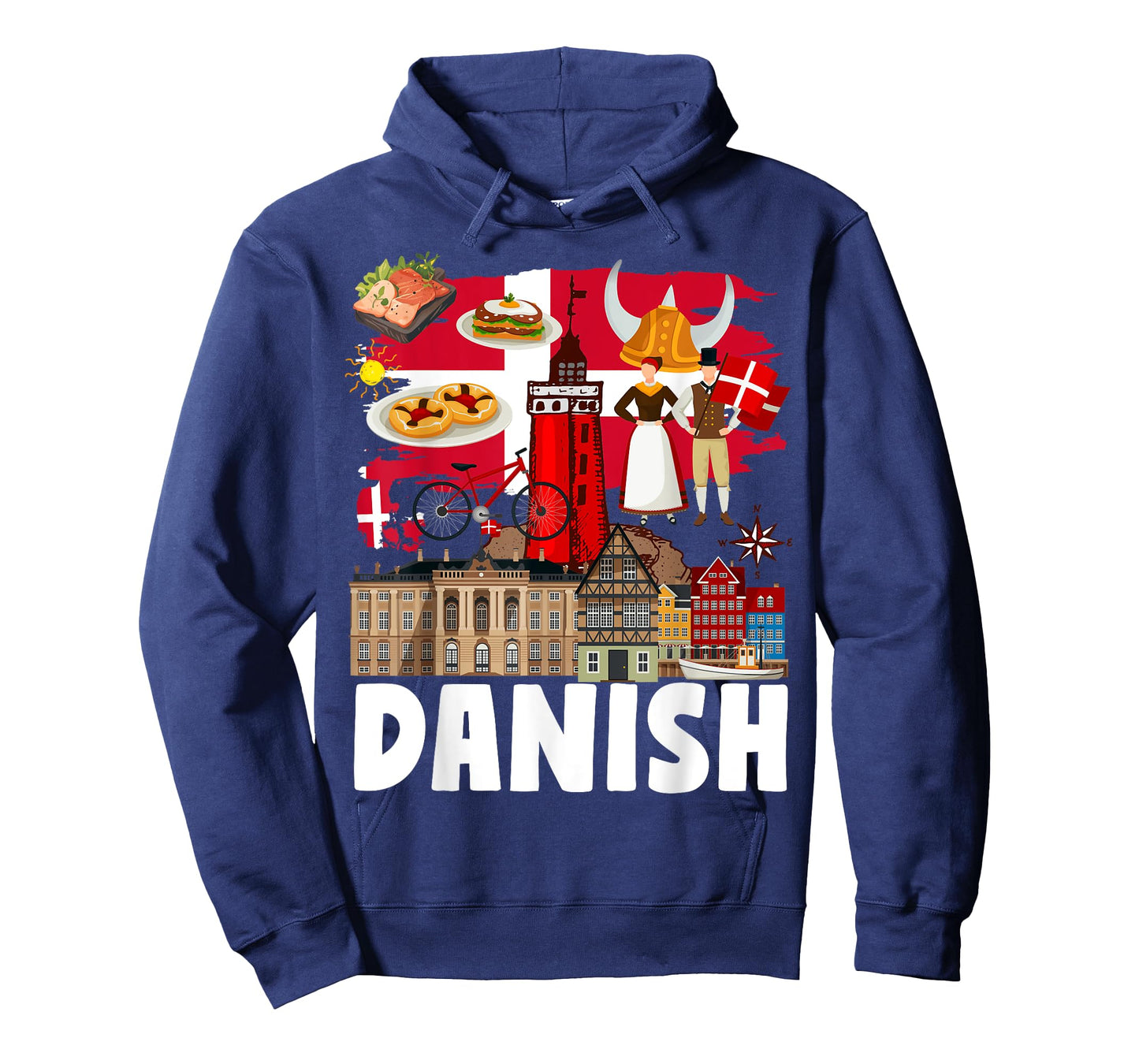Danish Flag Outfit Idea For Kids Denmark Flag & Danish Food T-Shirt