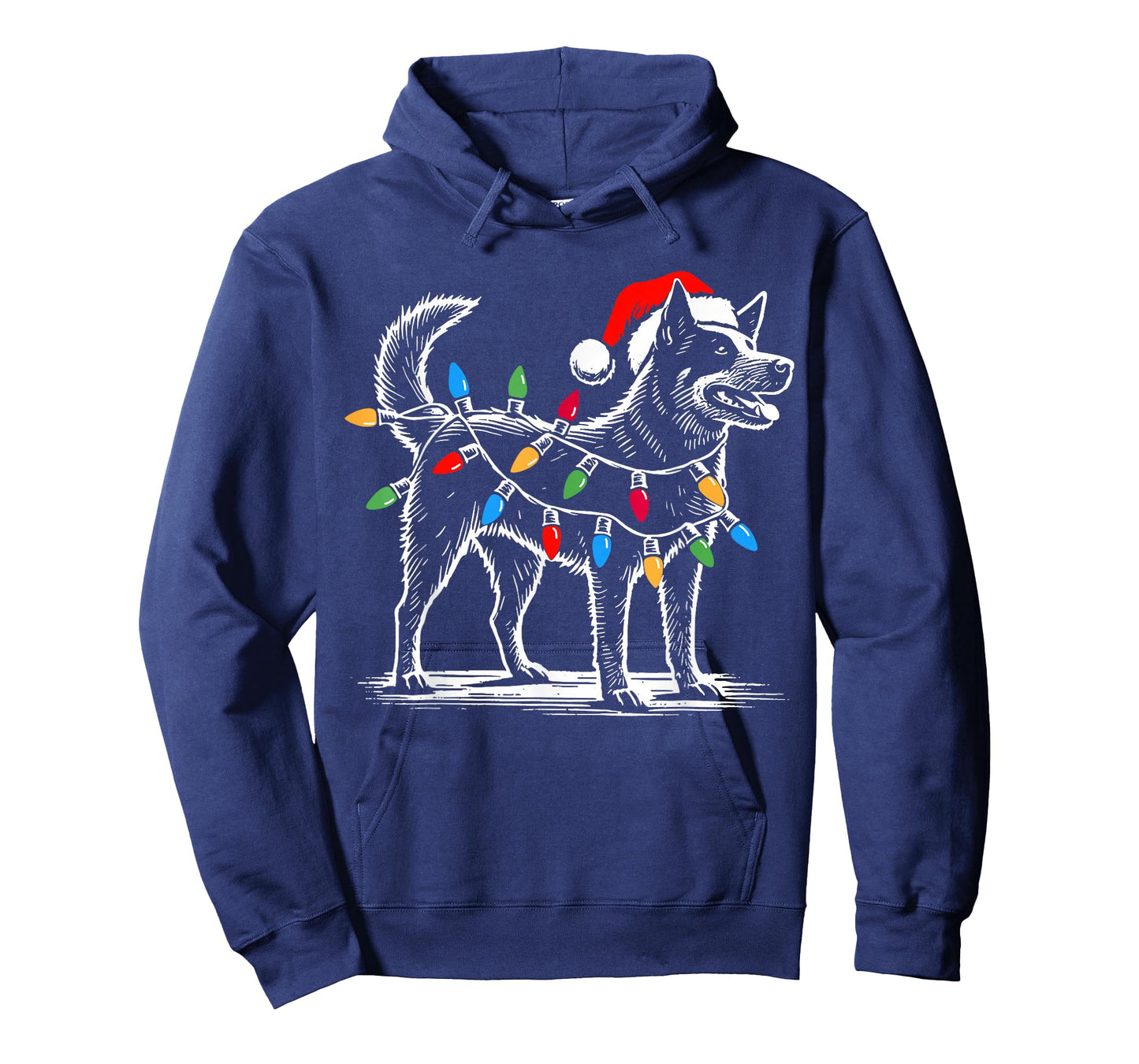 Blue Heeler Christmas Lights Decorations Xmas PJ Dog Lover T-Shirt
