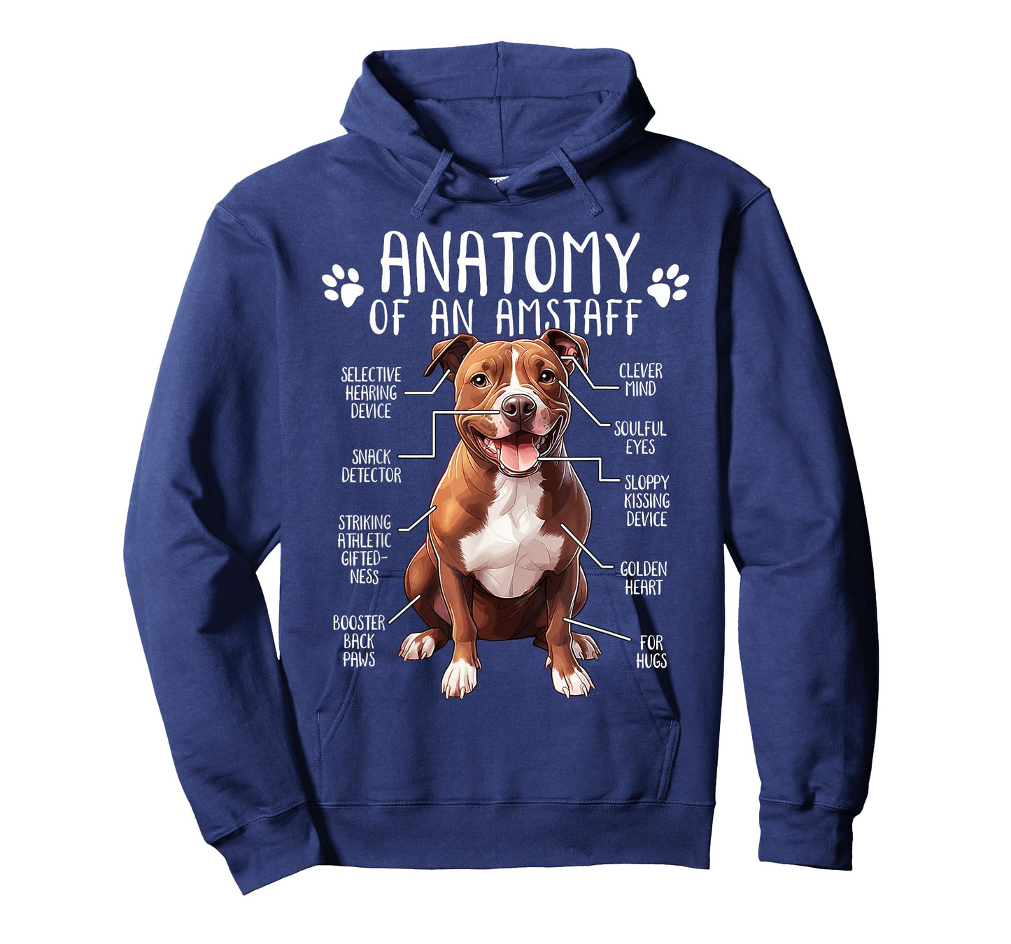 Funny Anatomy American Staffordshire Terrier Dog Amstaff T-Shirt