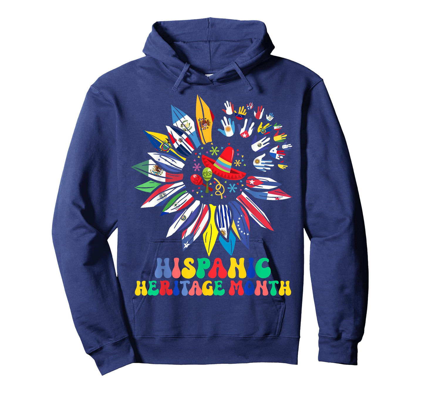 National Hispanic Heritage Month Sunflower All Countries T-Shirt