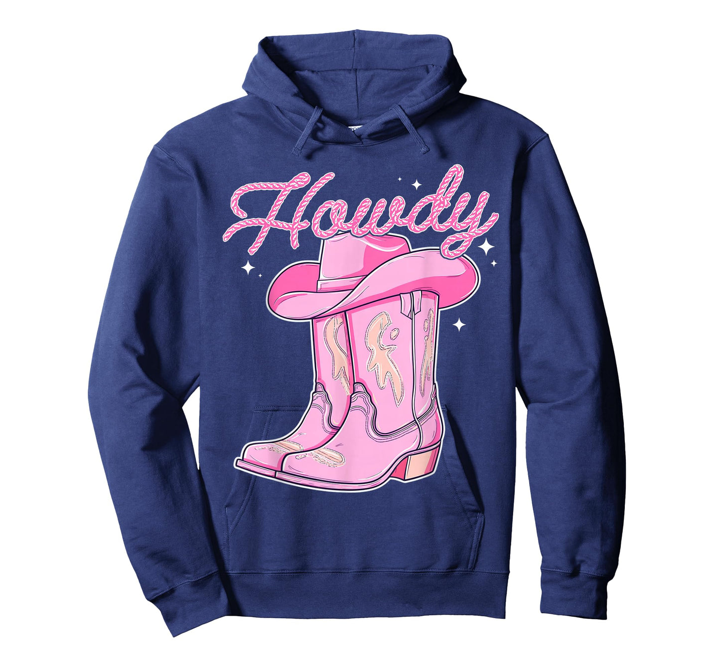 Cute Howdy Pink Cowgirl Boot Hat Western Rodeo Women Girl T-Shirt