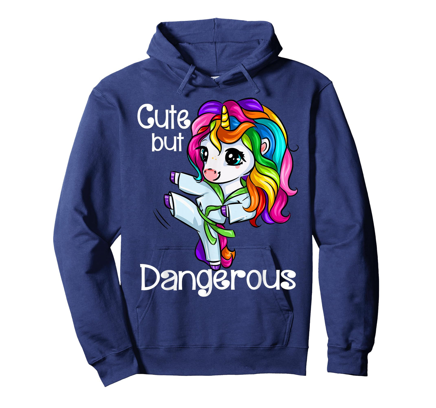 Cute But Dangerous Funny Karate Unicorn Girl T-Shirt