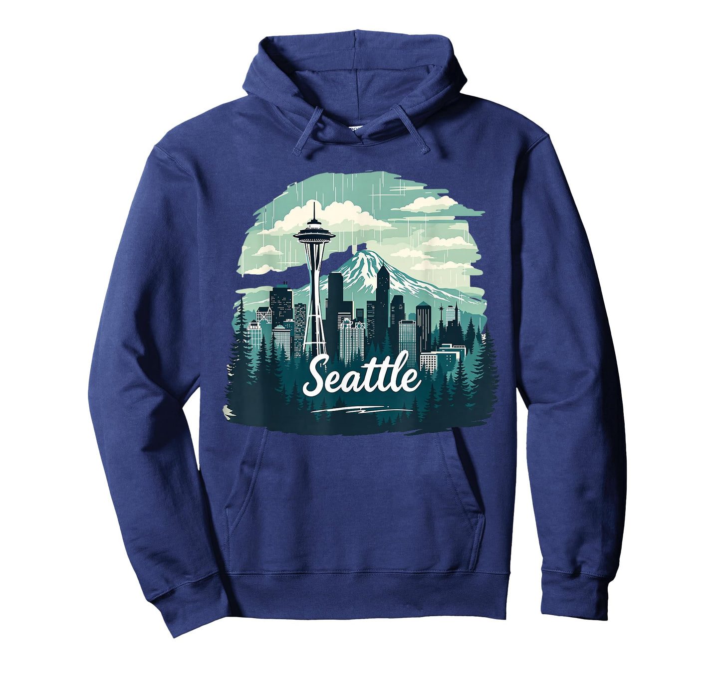 Seattle Skyline Vintage Seattle Washington Cityscape T-Shirt
