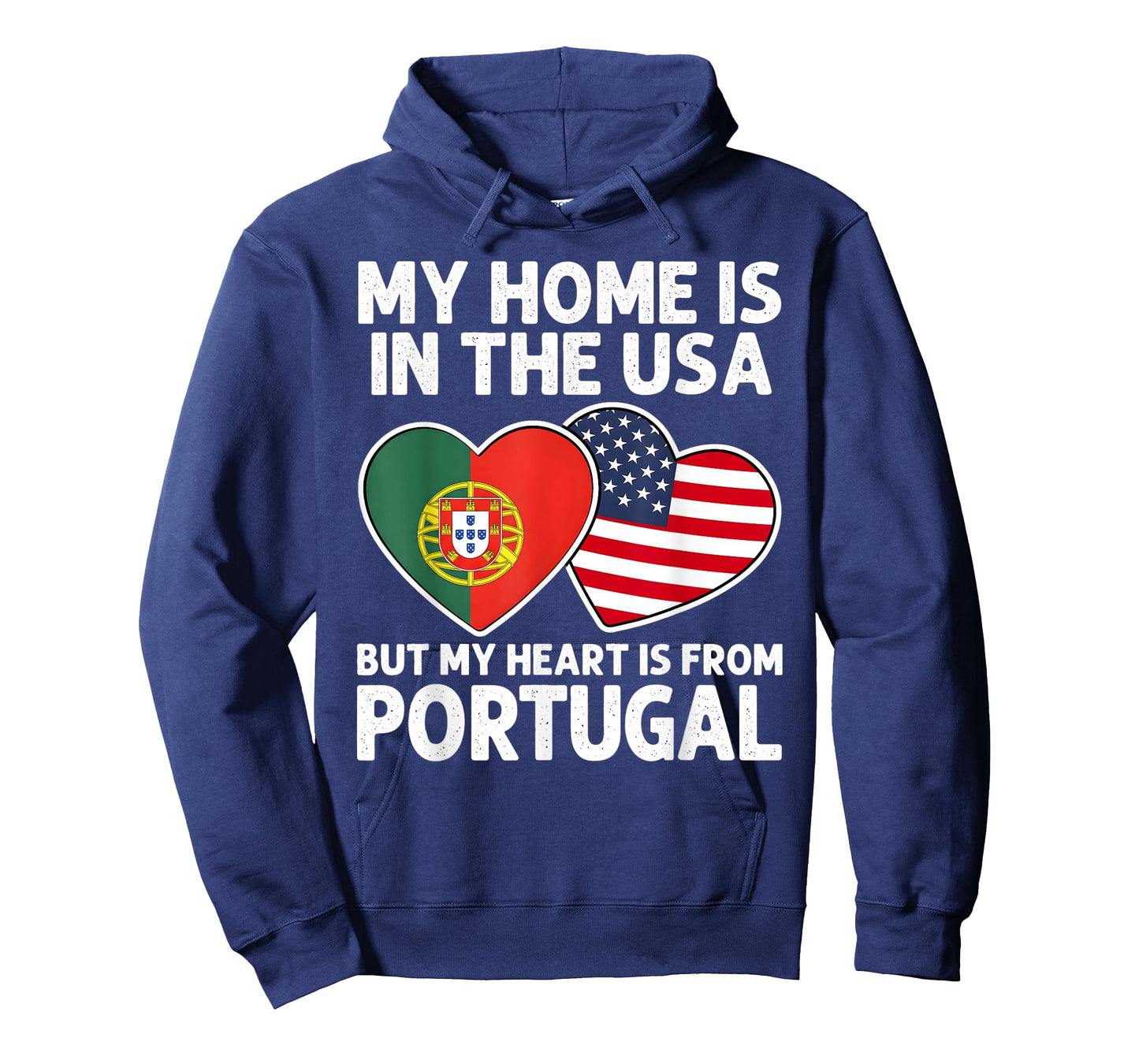 My Home USA My Heart Portugal Portuguese American Pride Flag T-Shirt
