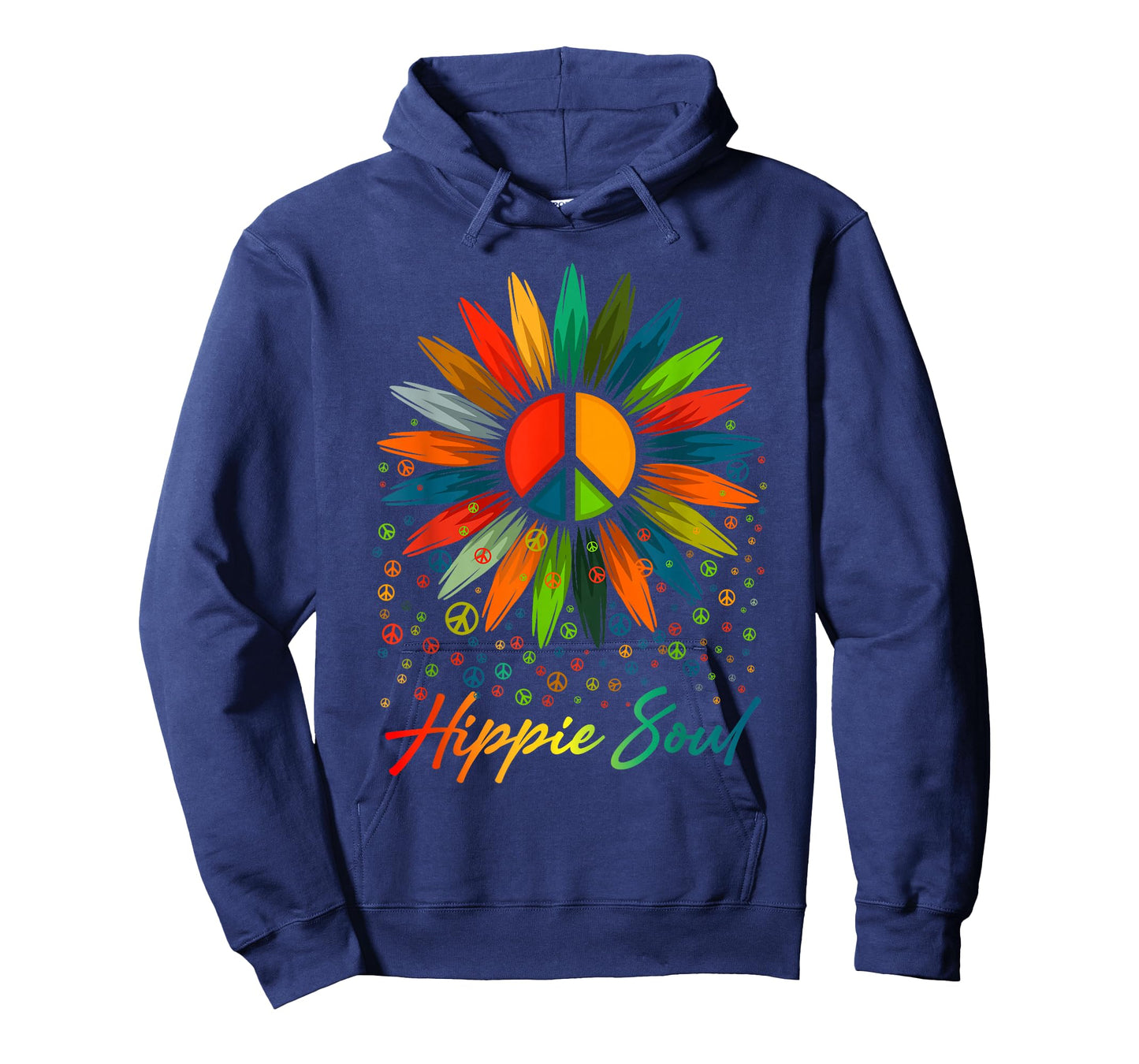 Hippie Soul Funny Peace Sign Daisy Flower Hippies Art Lovers T-Shirt