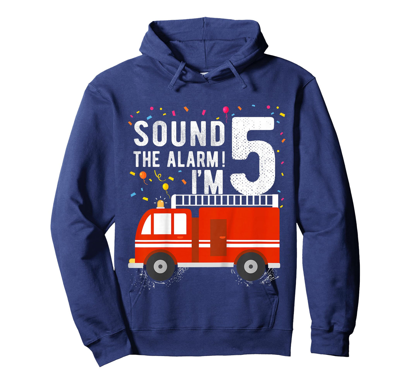 Fire Truck 5th Birthday Boy 5 Year Old Firefighter T-Shirt