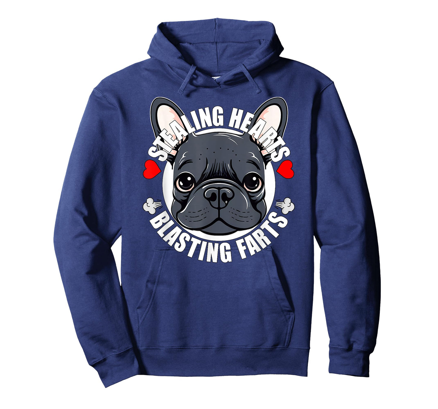Funny Frenchie French Bulldog Stealing Hearts Blasting Farts T-Shirt