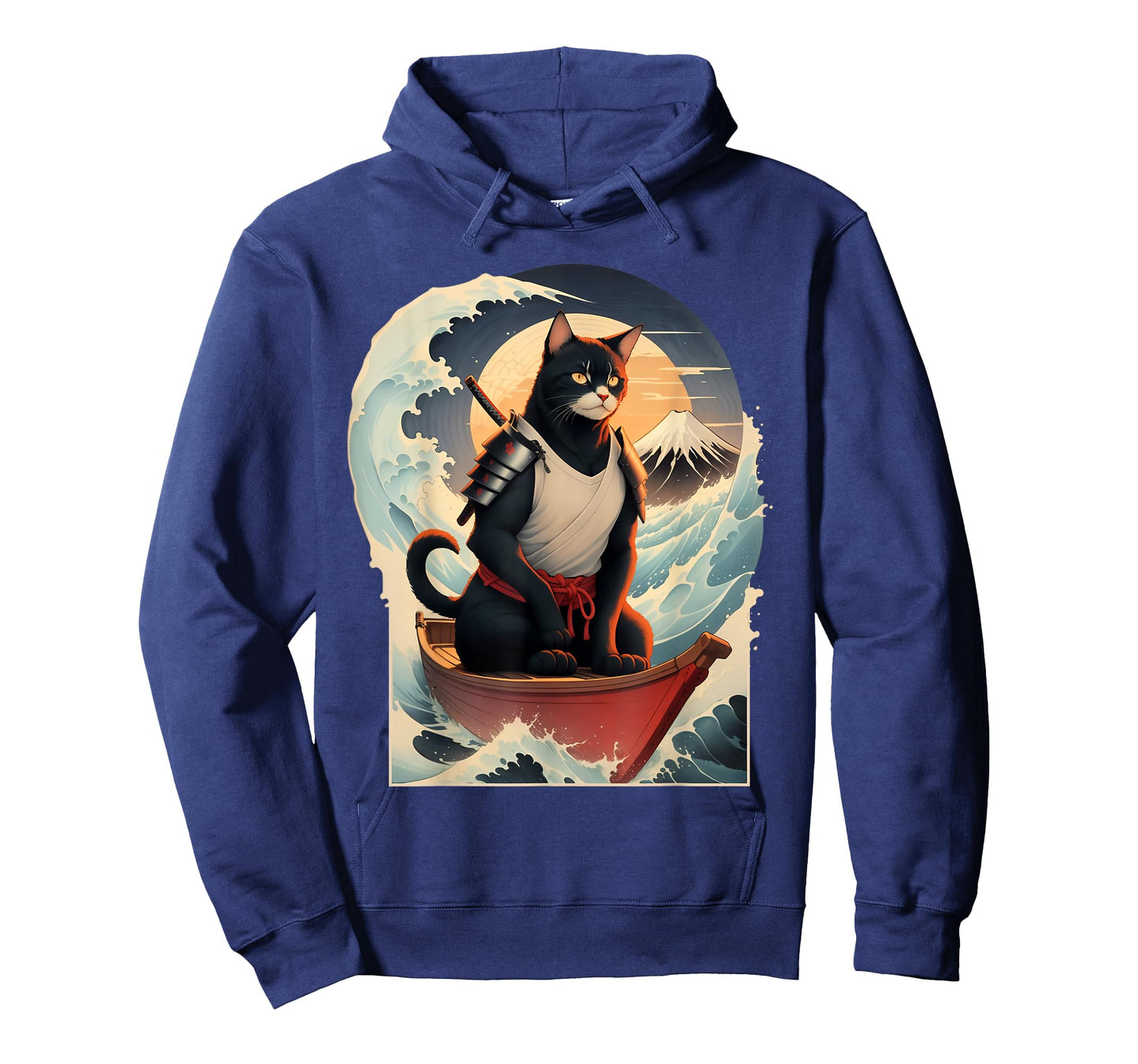 Japanese Samurai Cat Men Women Girls Kids T-Shirt